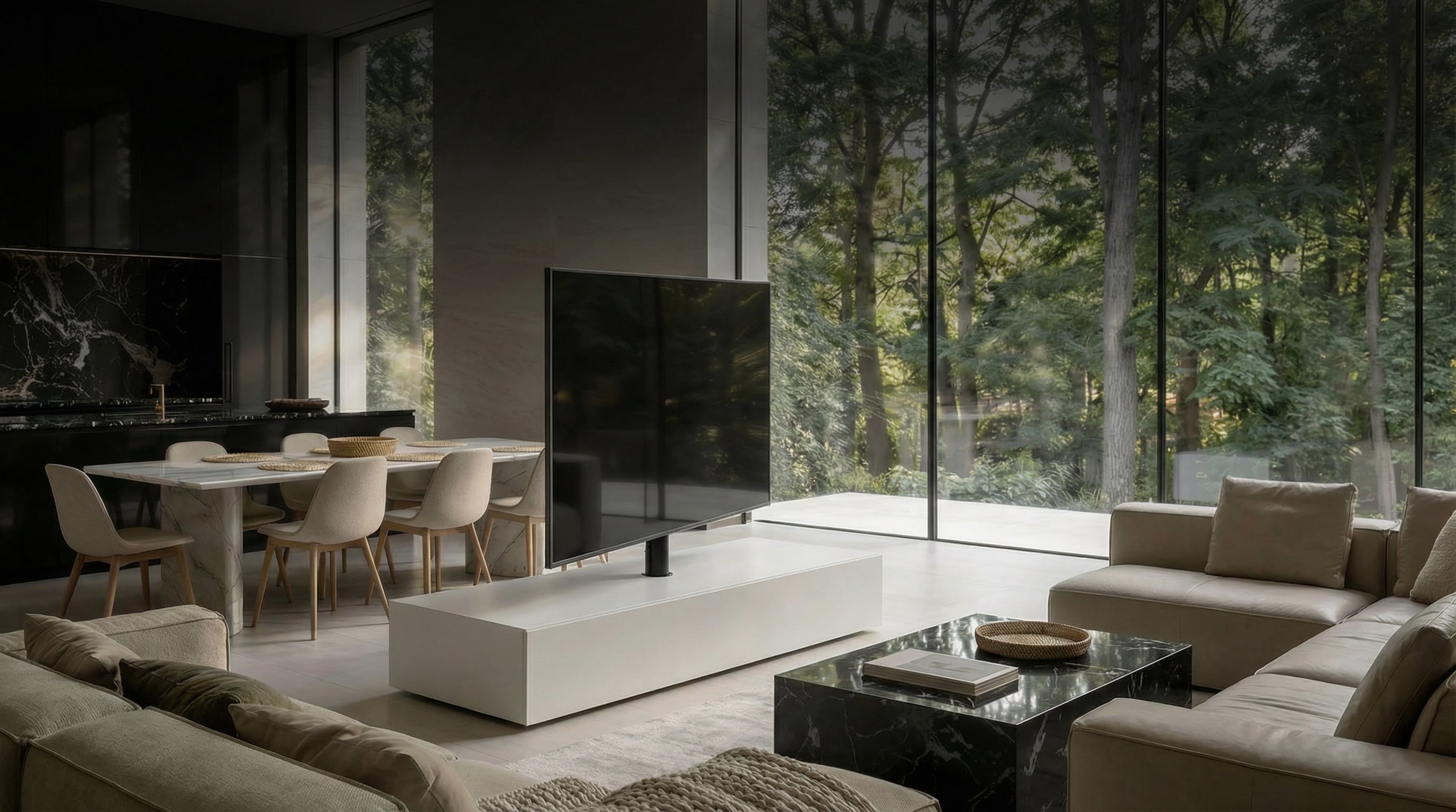 Fernsehtisch freistehend: Die Platzierungsregel der Profis Fernsehtisch freistehend: Die Platzierungsregel der Profis