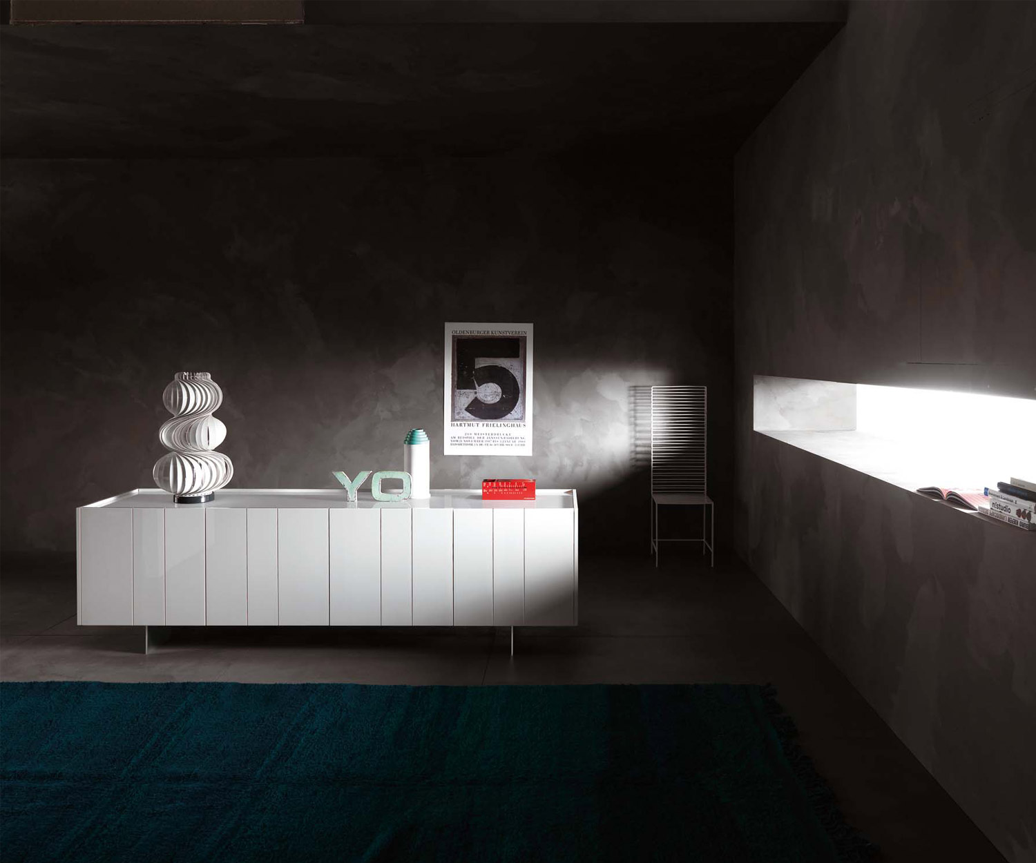 Hoge kwaliteit Novamobili Dressoir Stripe 4 deuren Hoge kwaliteit Novamobili Dressoir Stripe 4 deuren