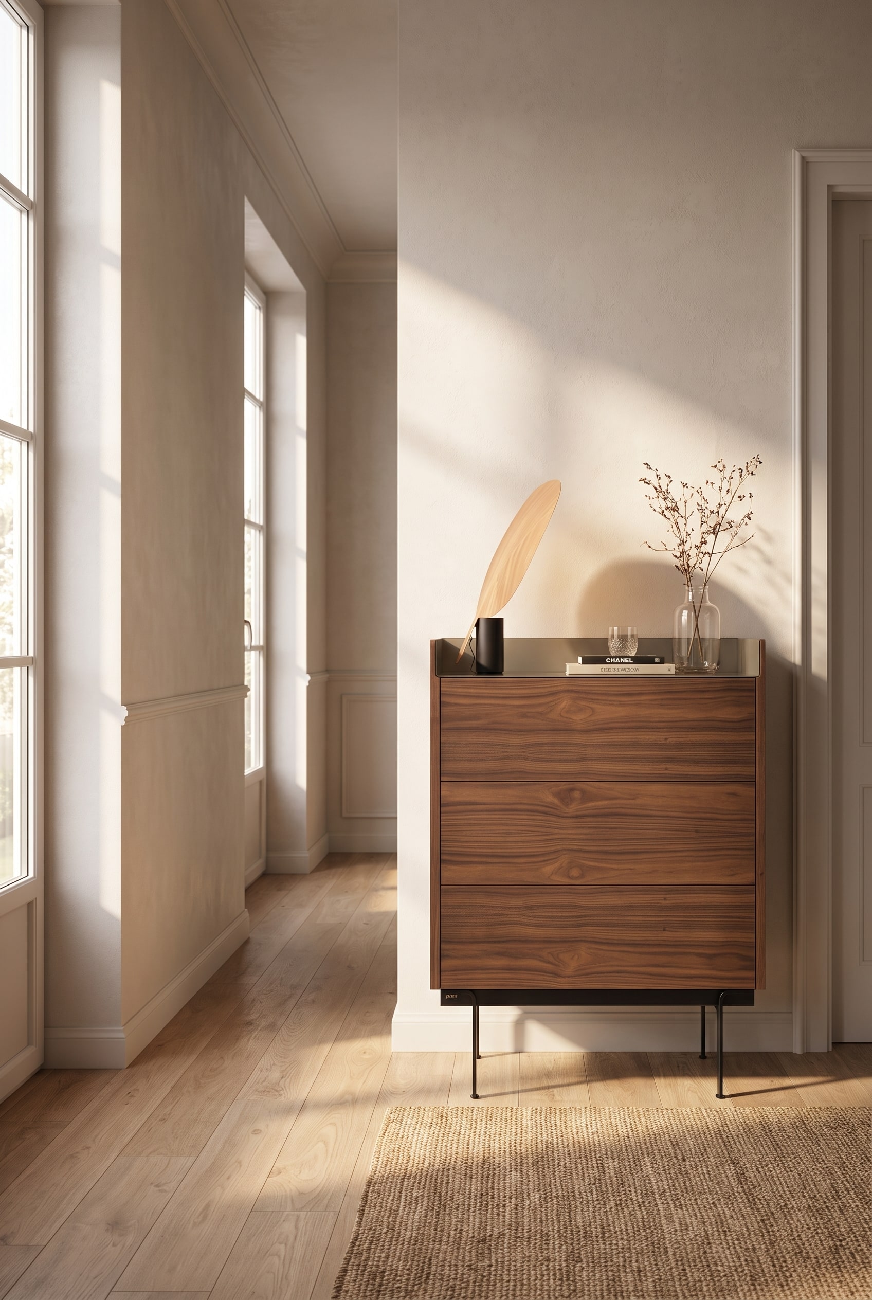 Flur Hochkommode im Mid-Century Design