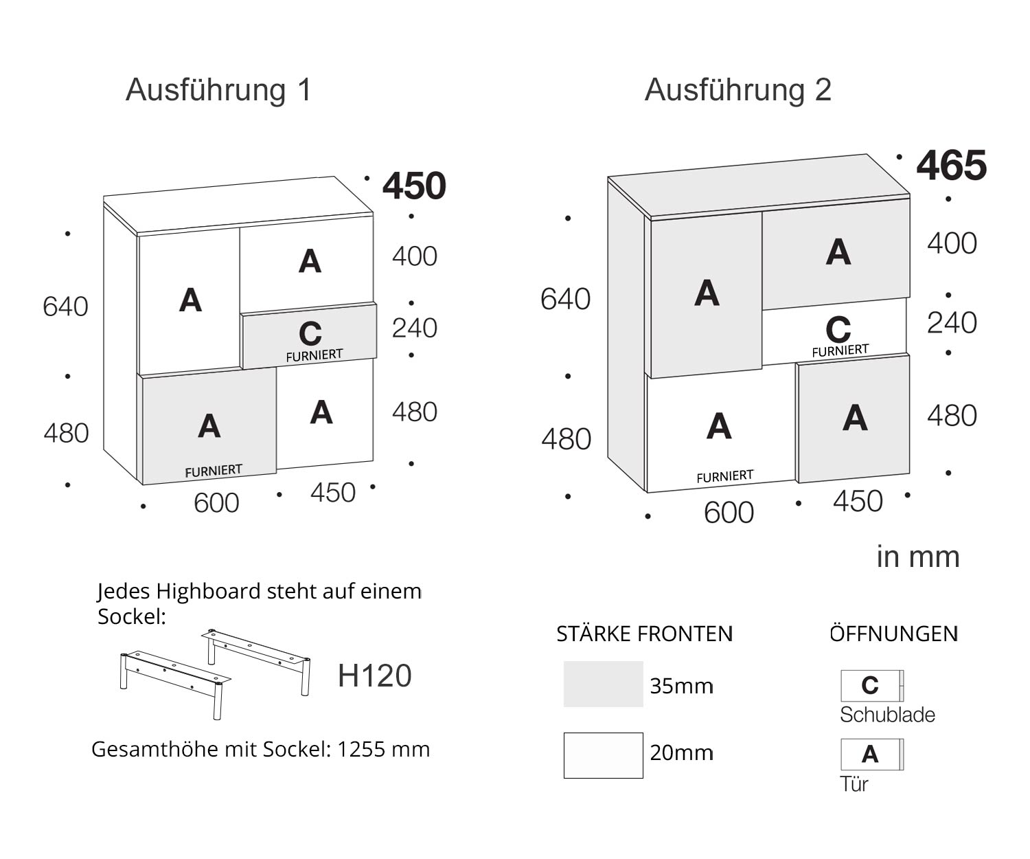 Design highboard Incontro Afmetingen Schetsgrootte Maten Design highboard Incontro Afmetingen Schetsgrootte Maten