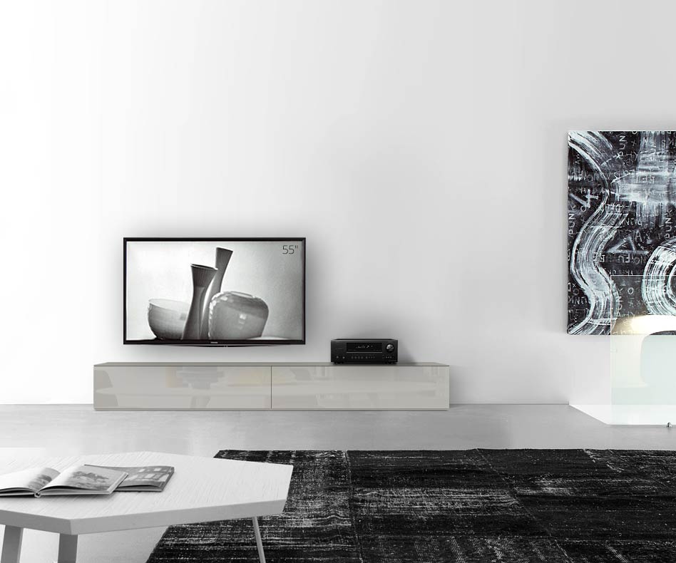 /Design lowboard vloer B240 H35 glanzend lichtgrijs /Design lowboard vloer B240 H35 glanzend lichtgrijs