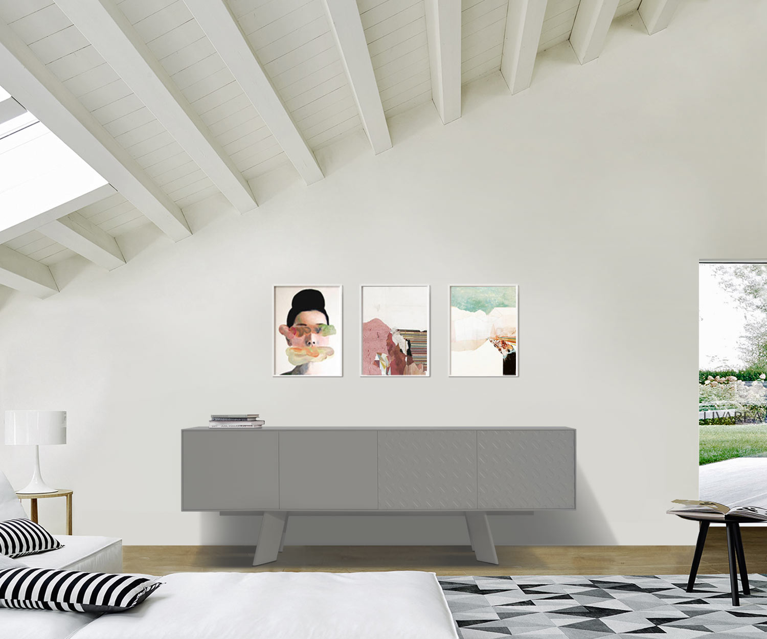 al2 Dressoir Alhambra 003 NIEUW Met motief 4 deuren 220 cm alh3 4 deuren C3