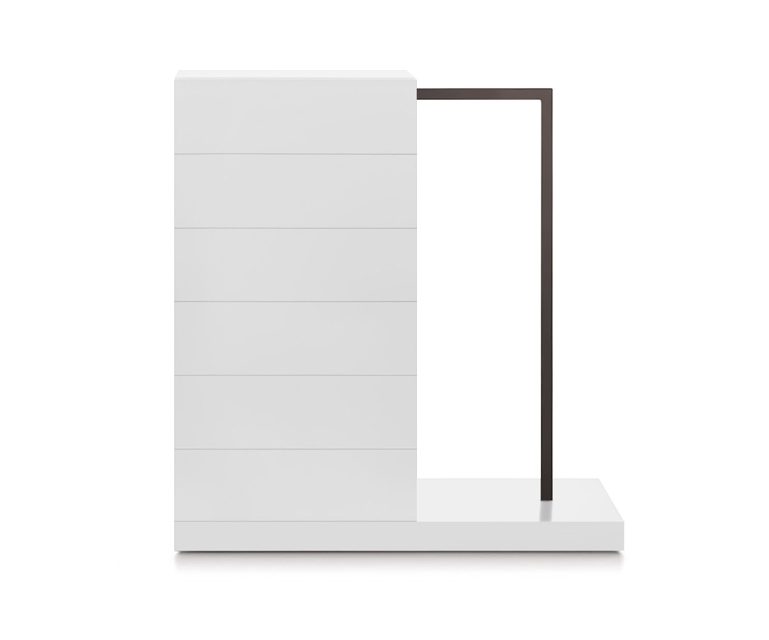 Novamobili Easy6 hoge ladekast + kleerkast rechts B54cm mat wit300 Novamobili Easy6 hoge ladekast + kleerkast rechts B54cm mat wit300