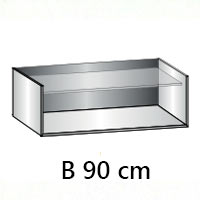 B 90 cm / H 30 cm / T 24,5 cm Bord mit Ablage