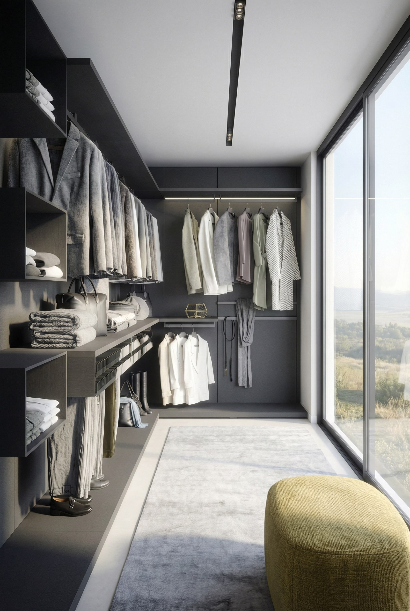 Inloopkast met perfecte afmetingen en gestapelde dieptes