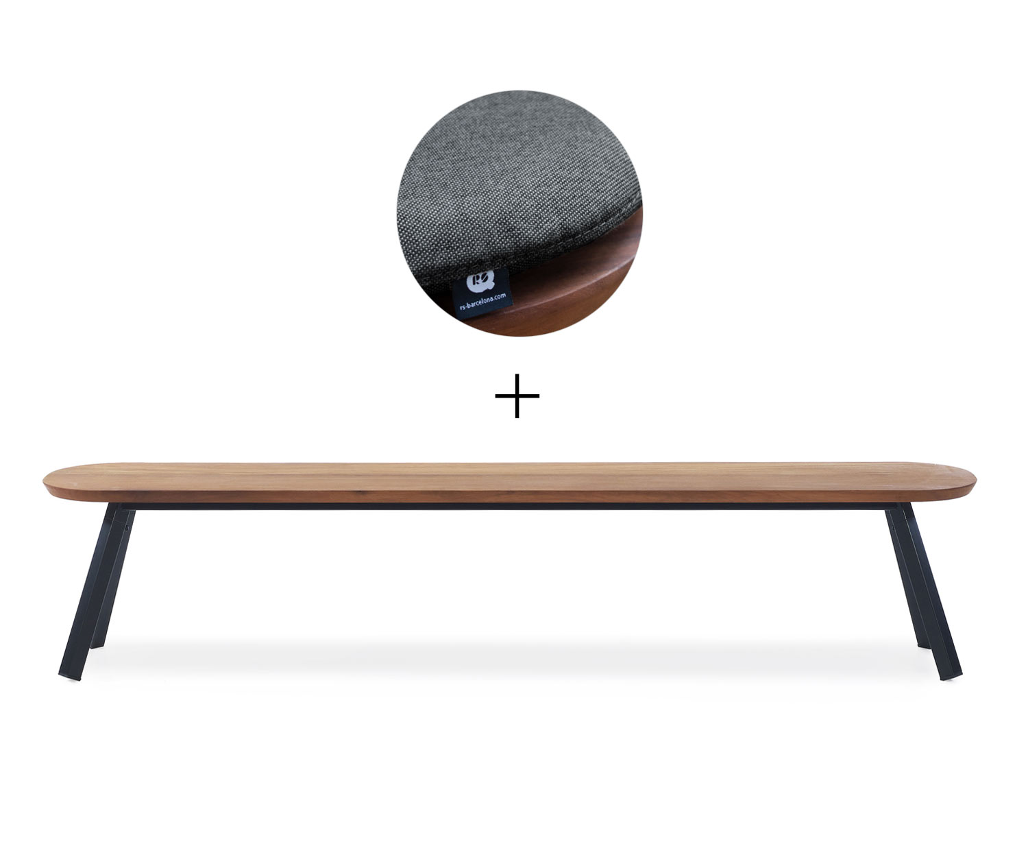 RS Barcelona Ping Pong Bank Zwart B220 cm Zwart Buiten RS Barcelona Ping Pong Bank Zwart B220 cm Zwart Buiten