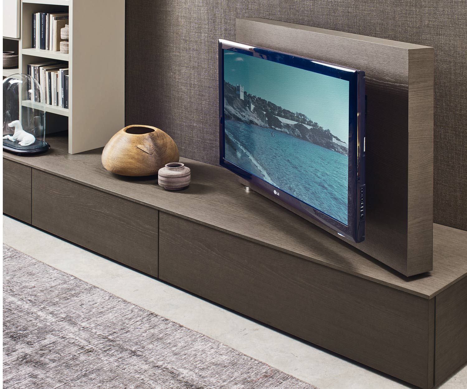 Livitalia Designlowboard met draaibare TV-bevestiging