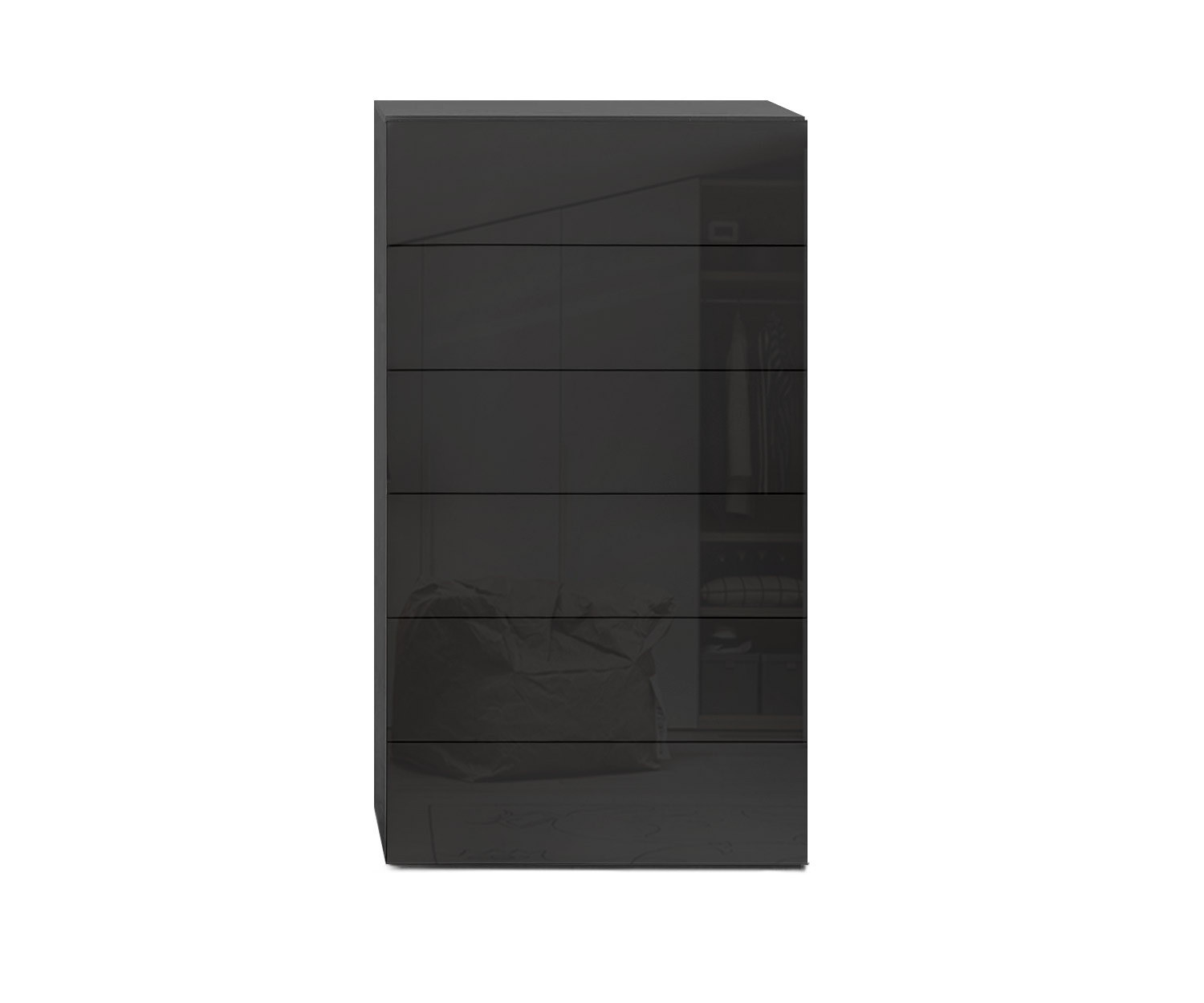 Novamobili Easy 6-persoons ladekast B54 zwart418 Novamobili Easy 6-persoons ladekast B54 zwart418