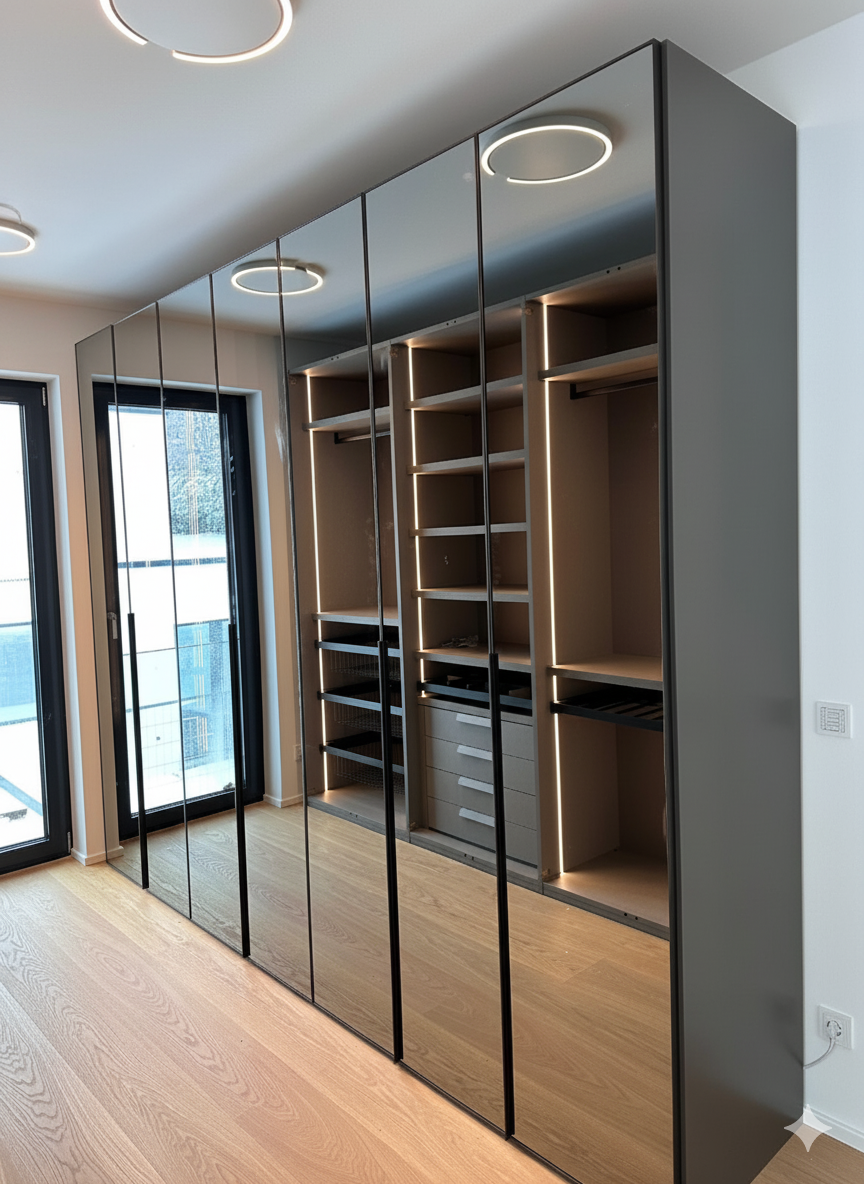 Novamobili Kleiderschrank Crystal verspiegelte Fronten Novamobili Kleiderschrank Crystal verspiegelte Fronten