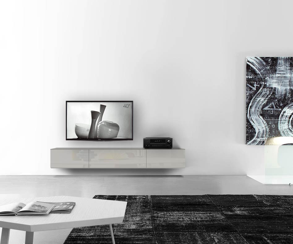 /Design lowboard wand B210 H33 5 glanzend lichtgrijs /Design lowboard wand B210 H33 5 glanzend lichtgrijs