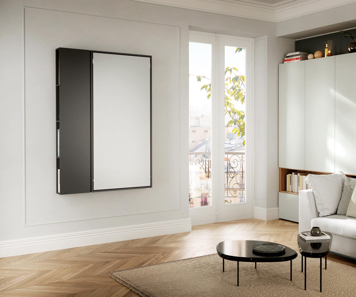 Clei Wally wandklaptafel schets 1 Clei Wally wandklaptafel schets 1