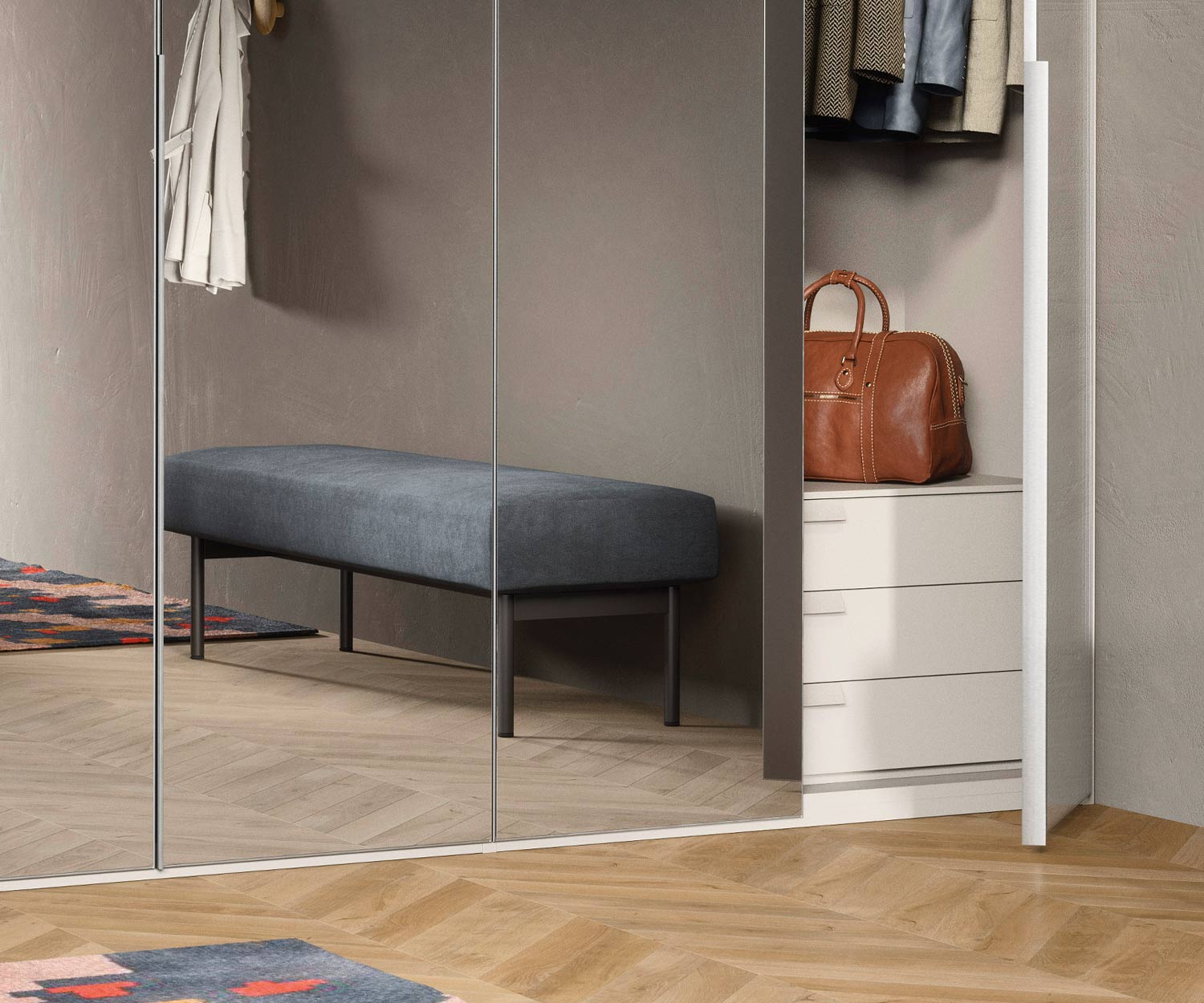 Novamobili met een Armadi kledingkast accessoire met 3 lades Novamobili met een Armadi kledingkast accessoire met 3 lades