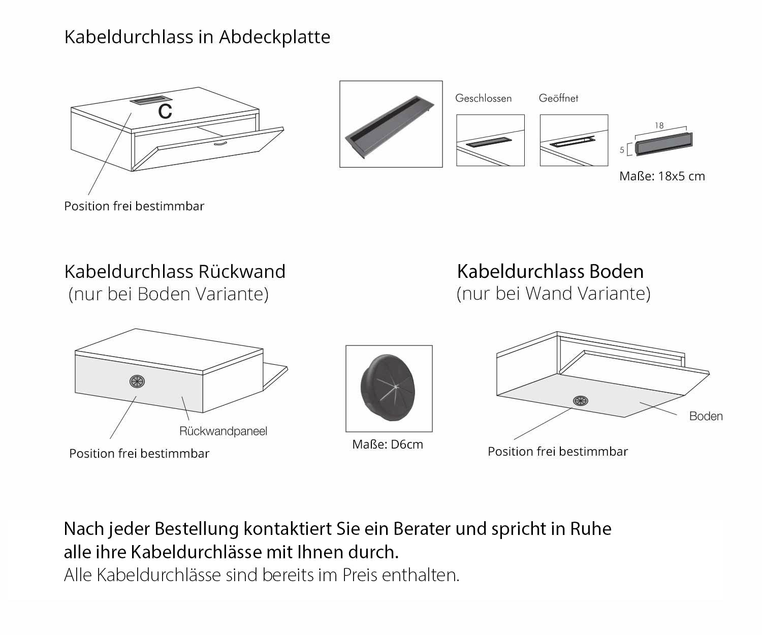 Design houten lowboard van Livitalia Kabelgoten Design houten lowboard van Livitalia Kabelgoten