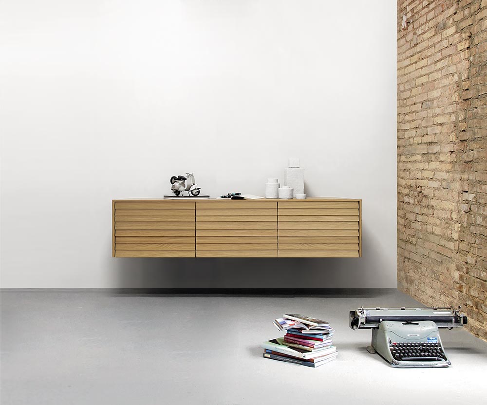 Punt Sussex dressoir wandhangend B177 super mat eiken Punt Sussex dressoir wandhangend B177 super mat eiken