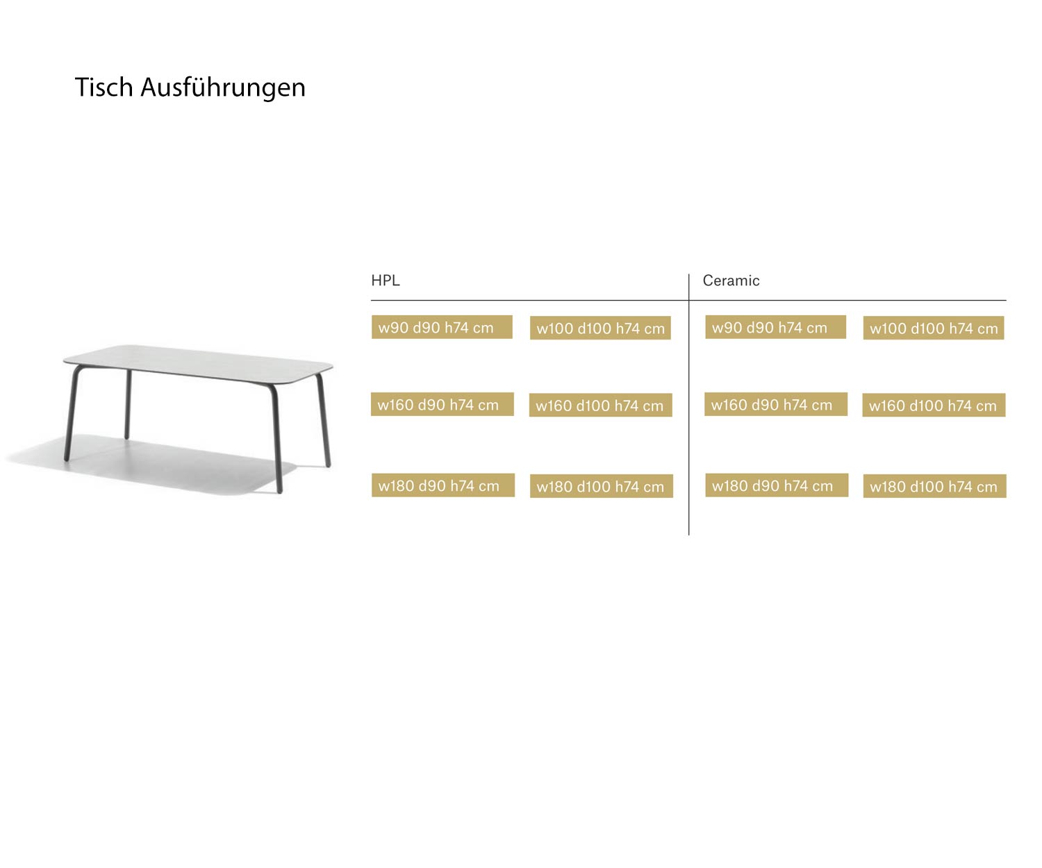 Design tuintafel in wit donkergrijs antraciet Maten Afmetingen Design tuintafel in wit donkergrijs antraciet Maten Afmetingen