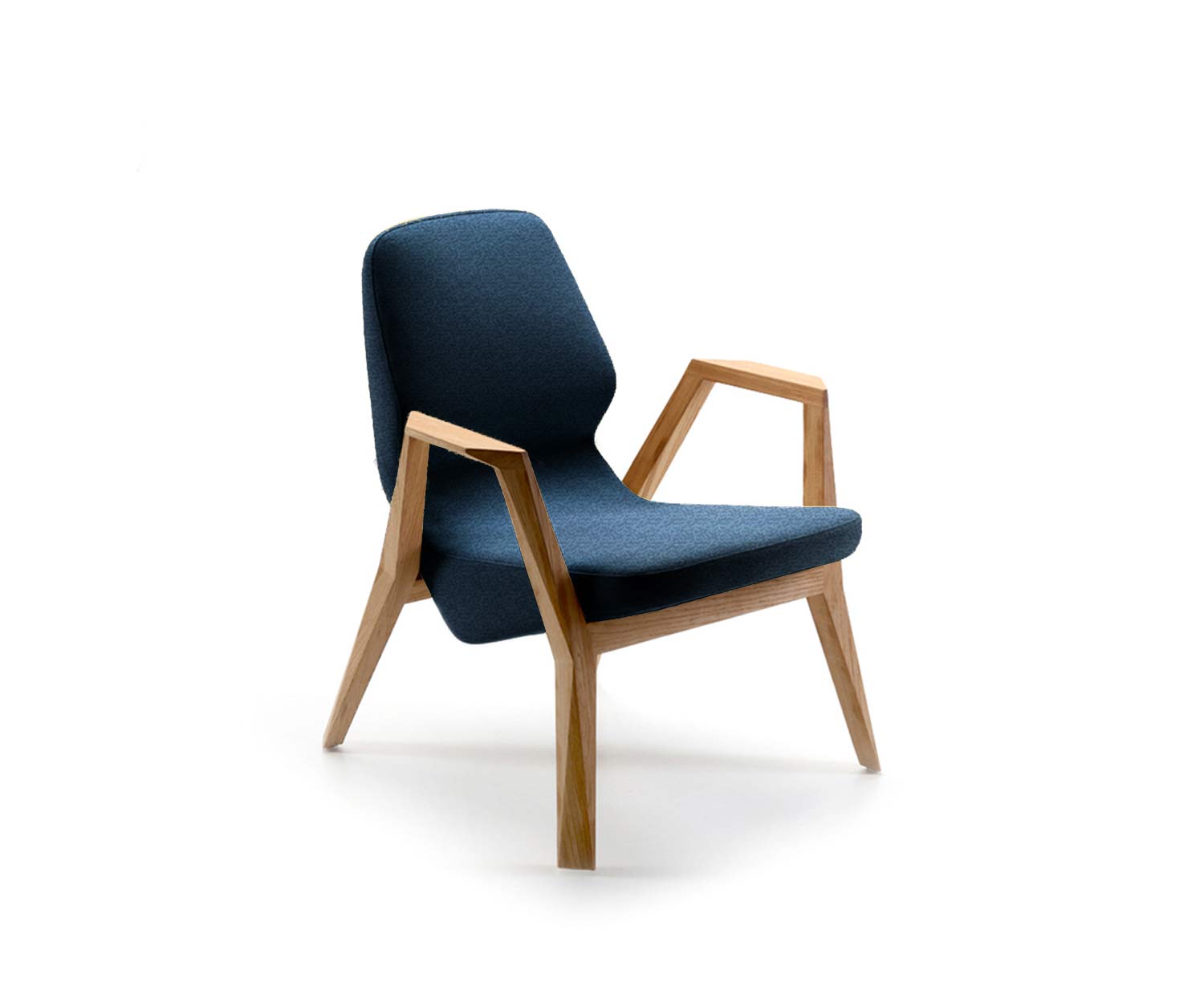 Design fauteuil donkerblauw overtrek Atlas861 Design fauteuil donkerblauw overtrek Atlas861