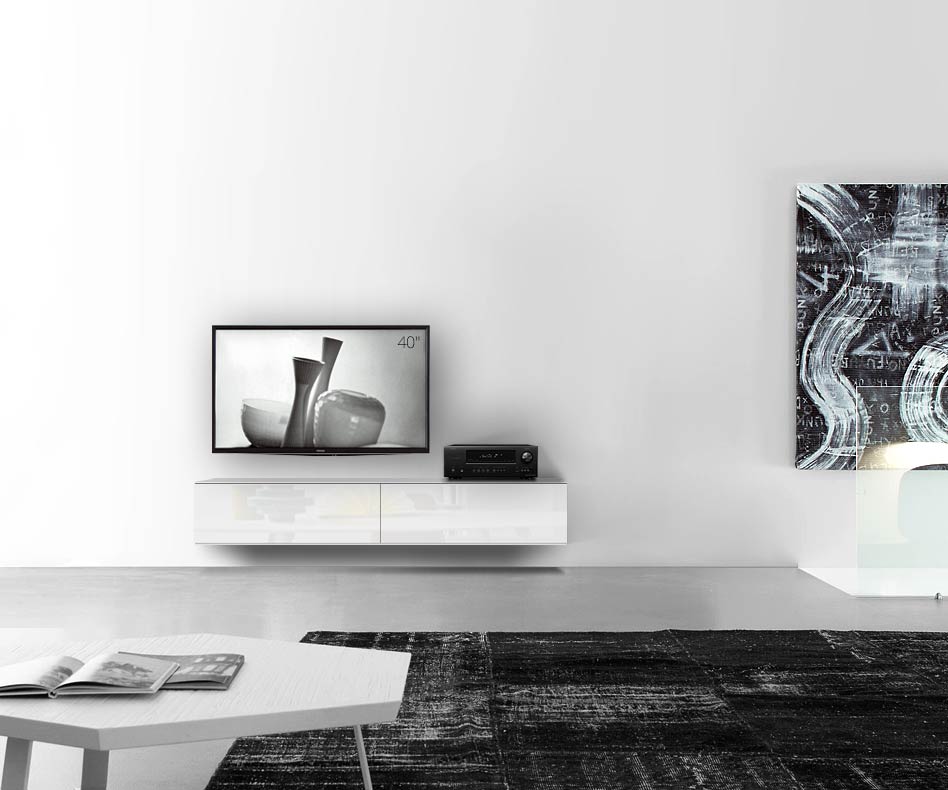 /Design lowboard wand B180 H33 5 hoogglans wit /Design lowboard wand B180 H33 5 hoogglans wit