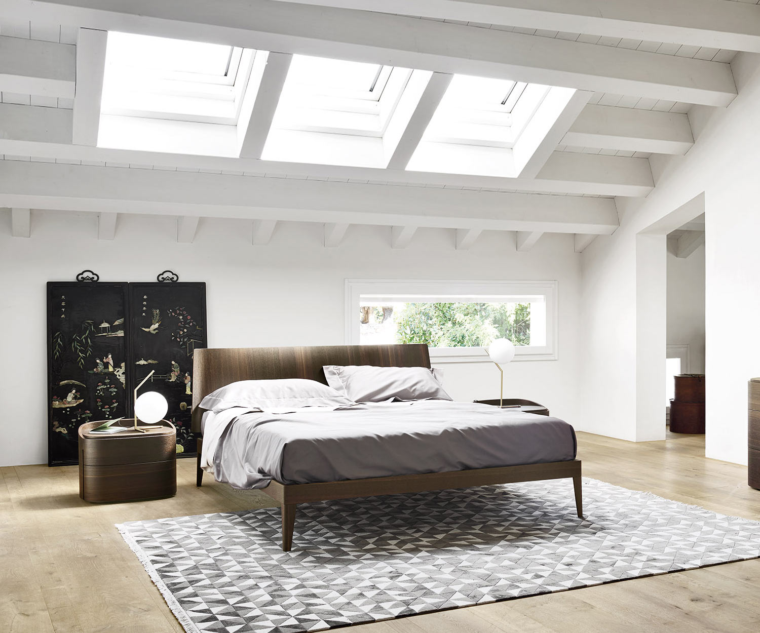 Exclusief Livitalia Design nachtkastje Rond in bruin eikenfineer Exclusief Livitalia Design nachtkastje Rond in bruin eikenfineer