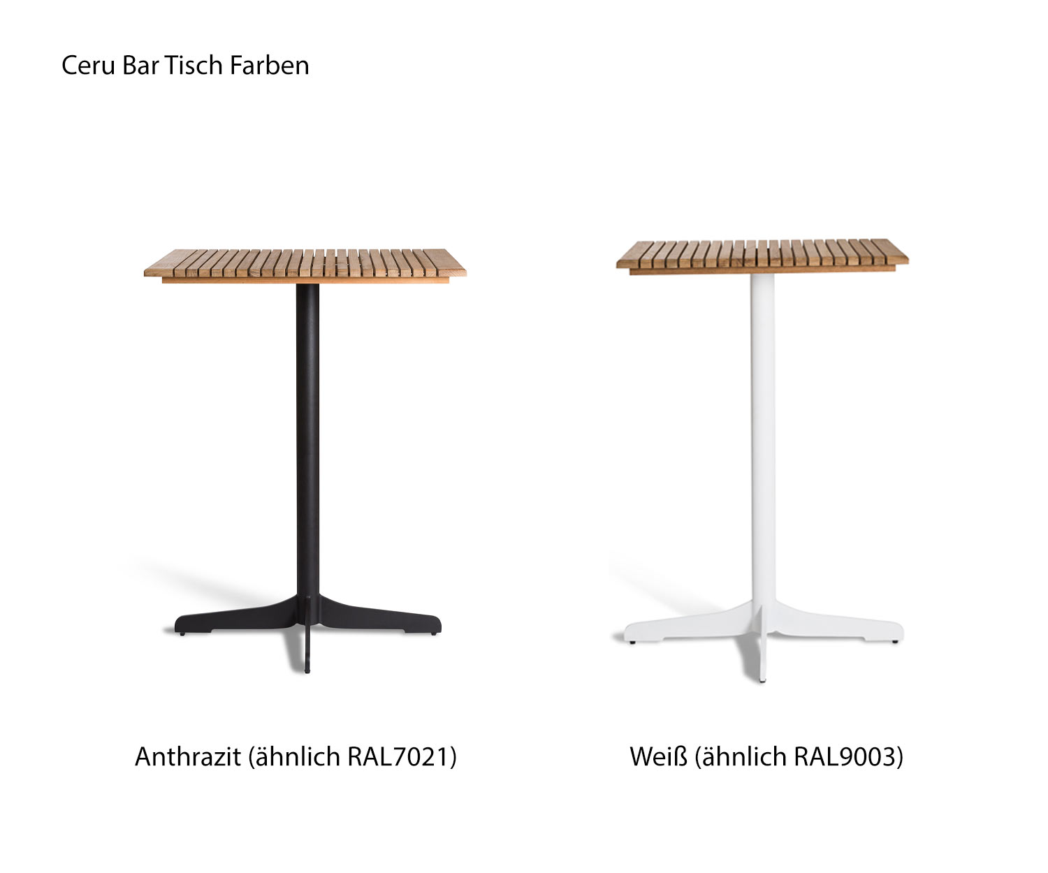 Oasiq Ceru design bartafel frame kleuren wit antraciet RAL Oasiq Ceru design bartafel frame kleuren wit antraciet RAL