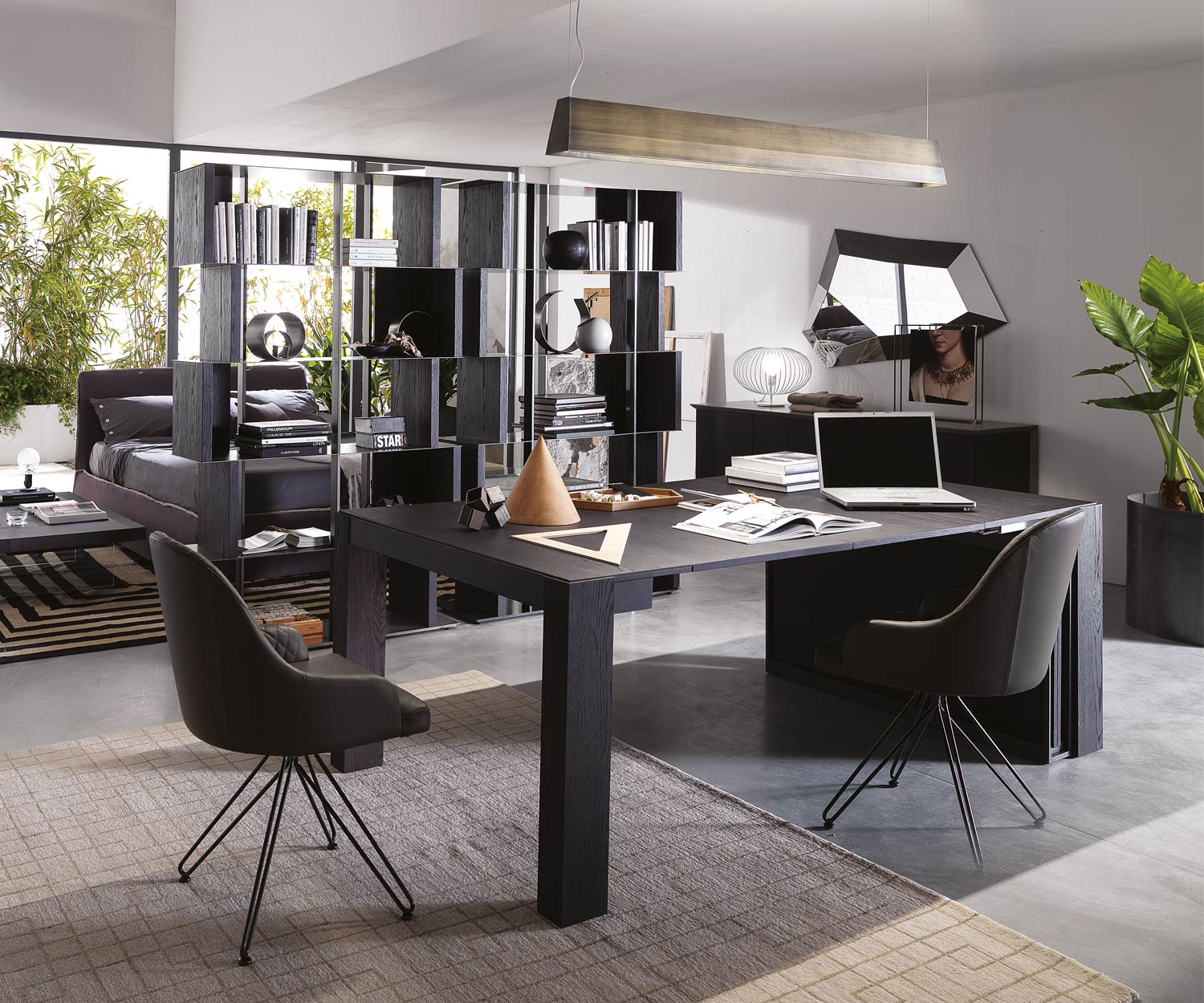 Ozzio_A3 Uitschuifbare eettafel naturel eik Ozzio_A3 Uitschuifbare eettafel naturel eik