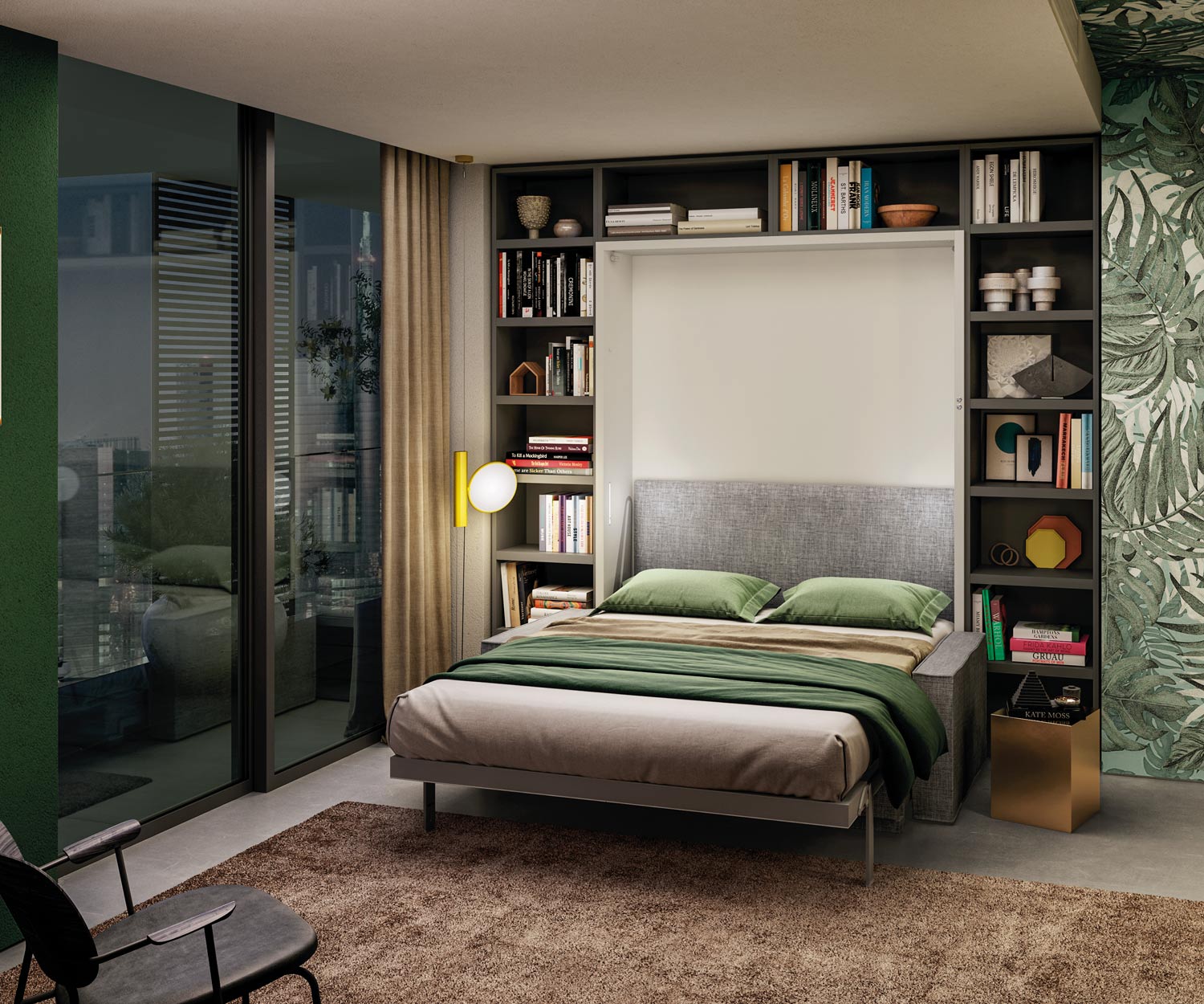 Clei Kledingkast bedden 160x200 Penelope 2 met bank Clei Kledingkast bedden 160x200 Penelope 2 met bank