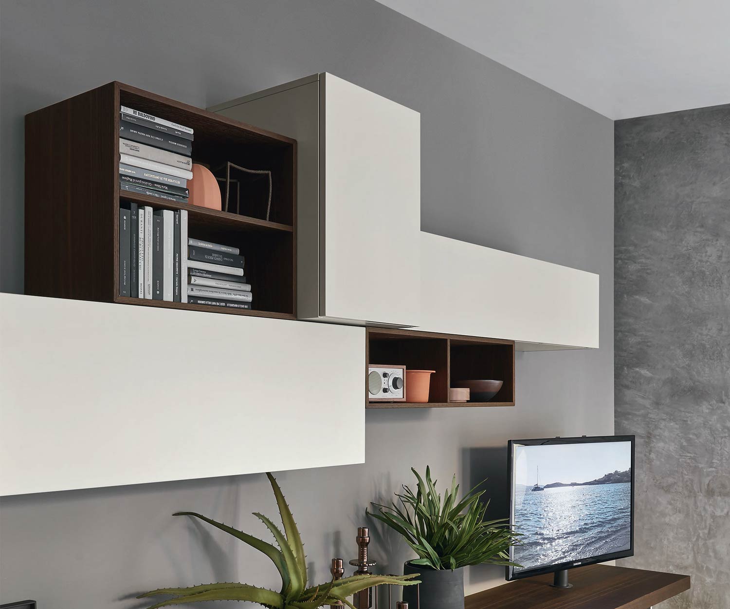 Modern Livitalia Design hangelement C52 in detail de lichtgrijze hangelementen Modern Livitalia Design hangelement C52 in detail de lichtgrijze hangelementen