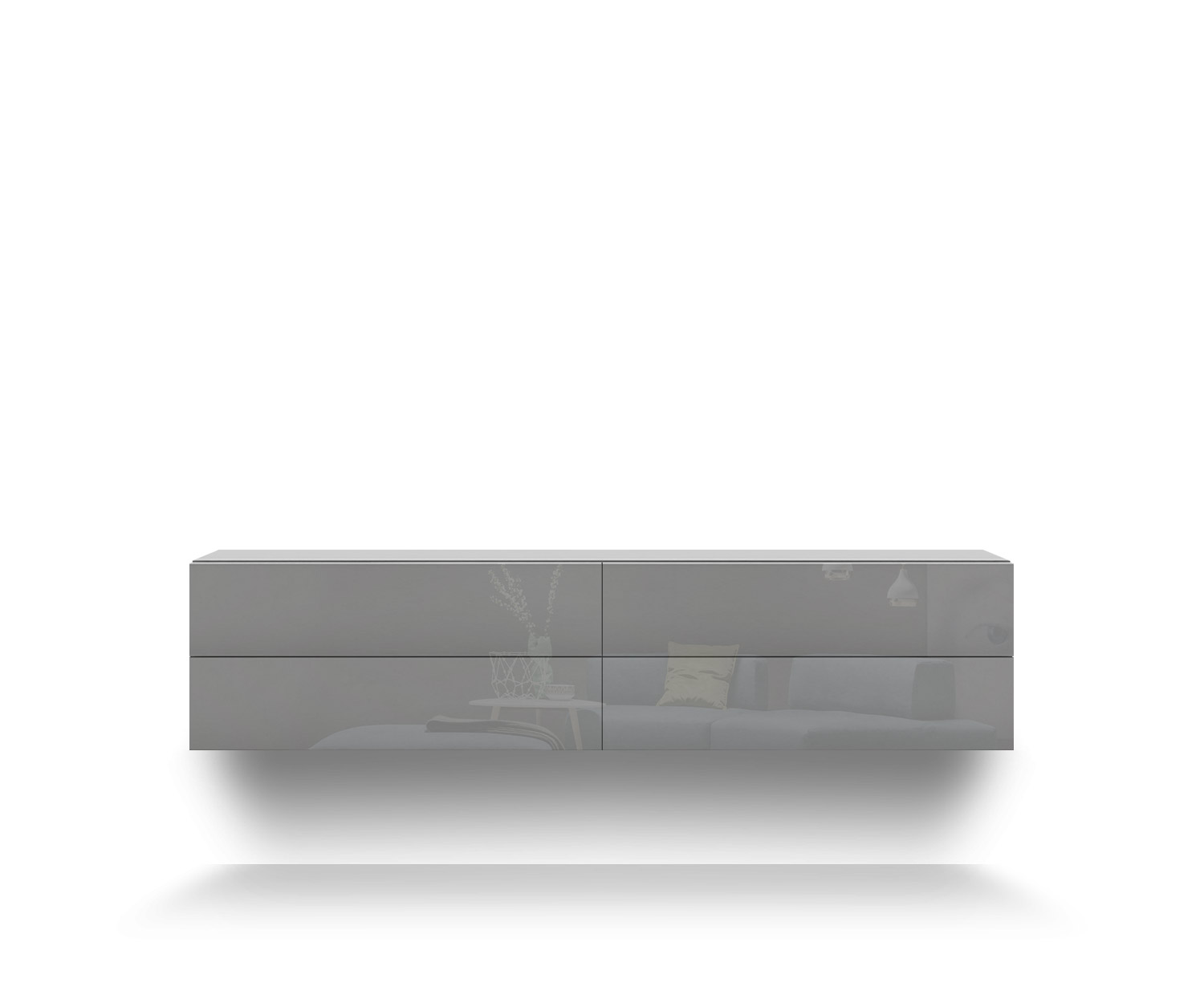 Novamobili Easy 4-zits bovenkast B152 lichtgrijs430 Novamobili Easy 4-zits bovenkast B152 lichtgrijs430