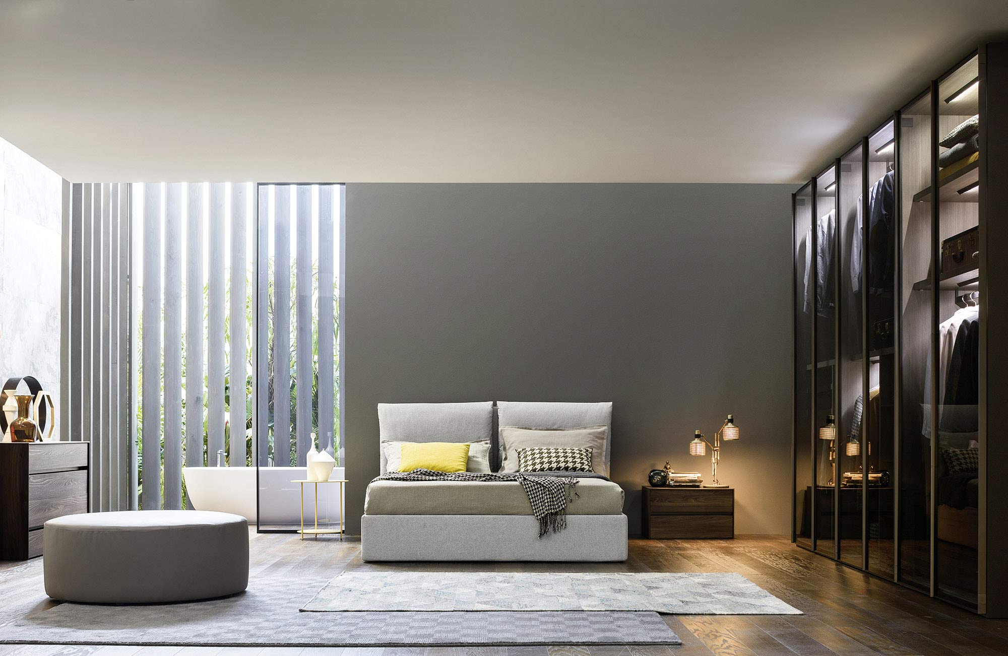 Luxe glazen kledingkast voor slaapkamer