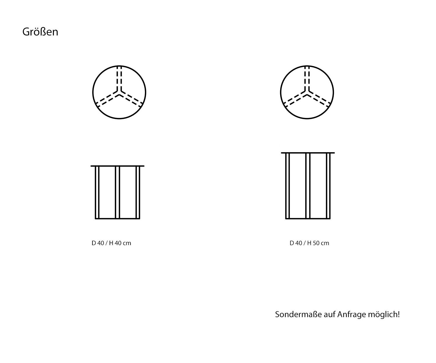 Designer bijzettafel Clip van Marelli Maten Afmetingen Schetsen Designer bijzettafel Clip van Marelli Maten Afmetingen Schetsen