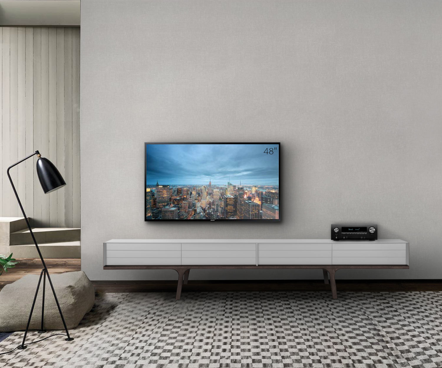 Exclusief al2 Mobius 004 Design TV design lowboard op vier poten gemaakt van massief eucalyptushout Exclusief al2 Mobius 004 Design TV design lowboard op vier poten gemaakt van massief eucalyptushout