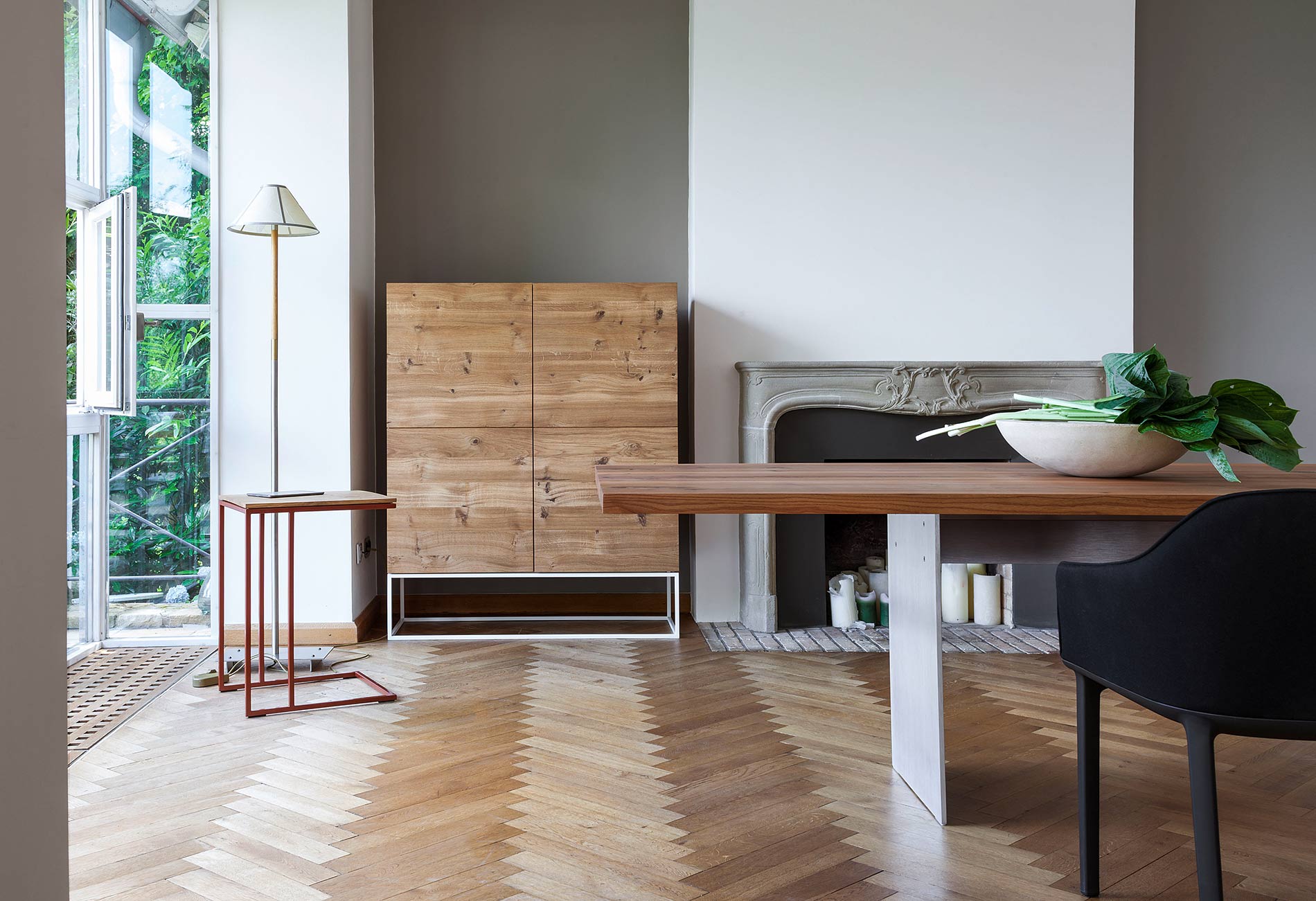 massief eiken highboard