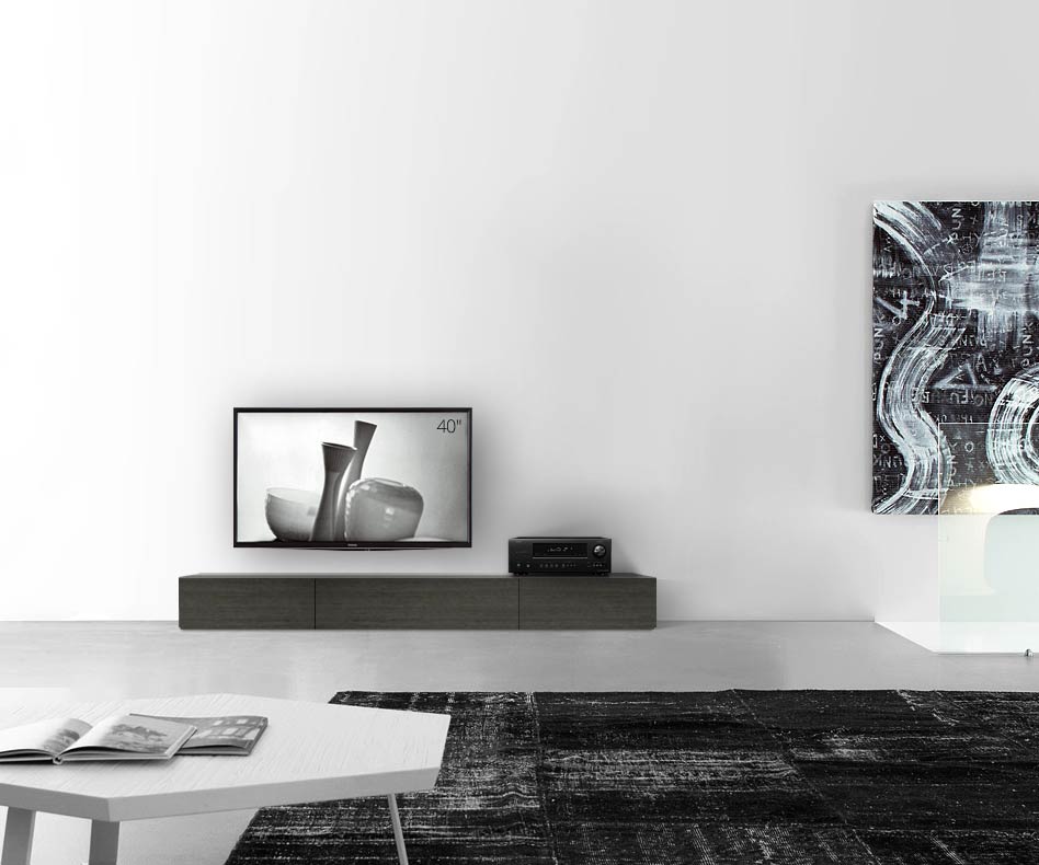 Livitalia Wood design lowboard configurator basis 210 cm 24 cm 56 cm grijs eiken Livitalia Wood design lowboard configurator basis 210 cm 24 cm 56 cm grijs eiken