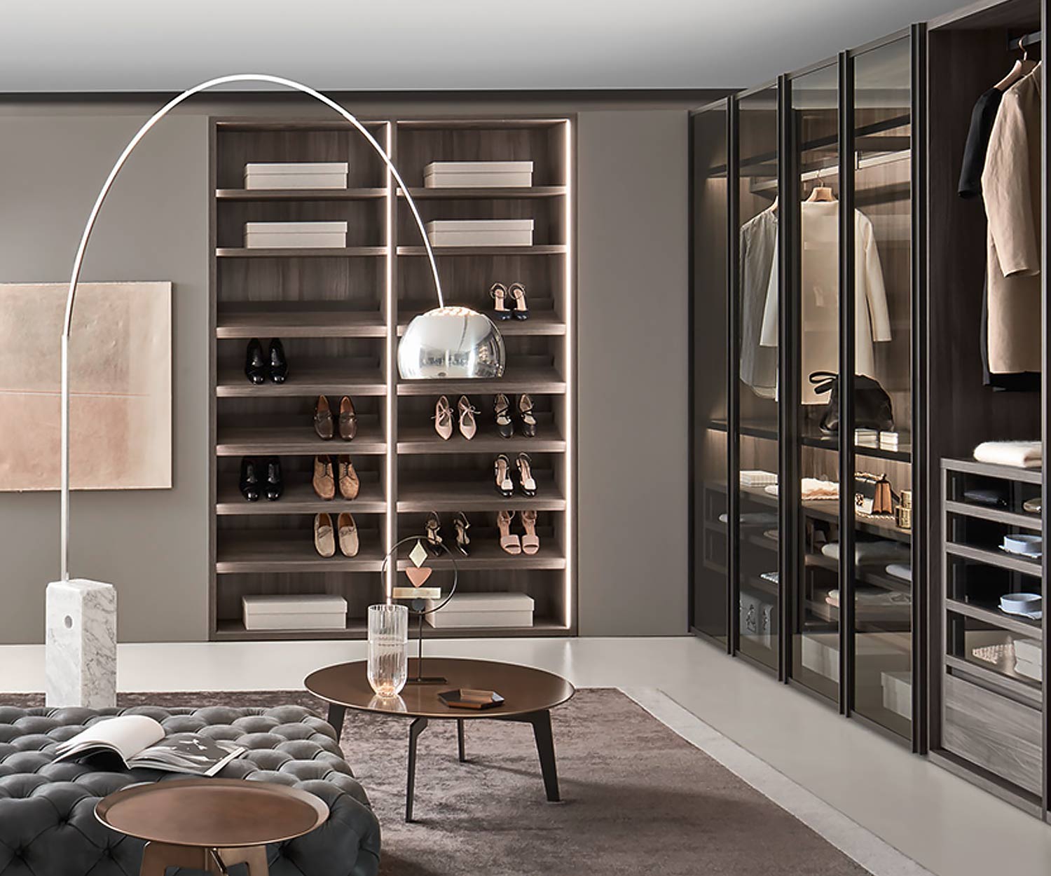 Livitalia Luxe design schoenenkast met of zonder glazen deuren Livitalia Luxe design schoenenkast met of zonder glazen deuren