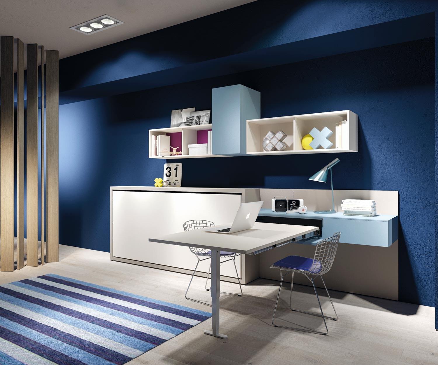 Modern Clei Kali 90/120 Design kledingkastbed voor kinderen Modern Clei Kali 90/120 Design kledingkastbed voor kinderen