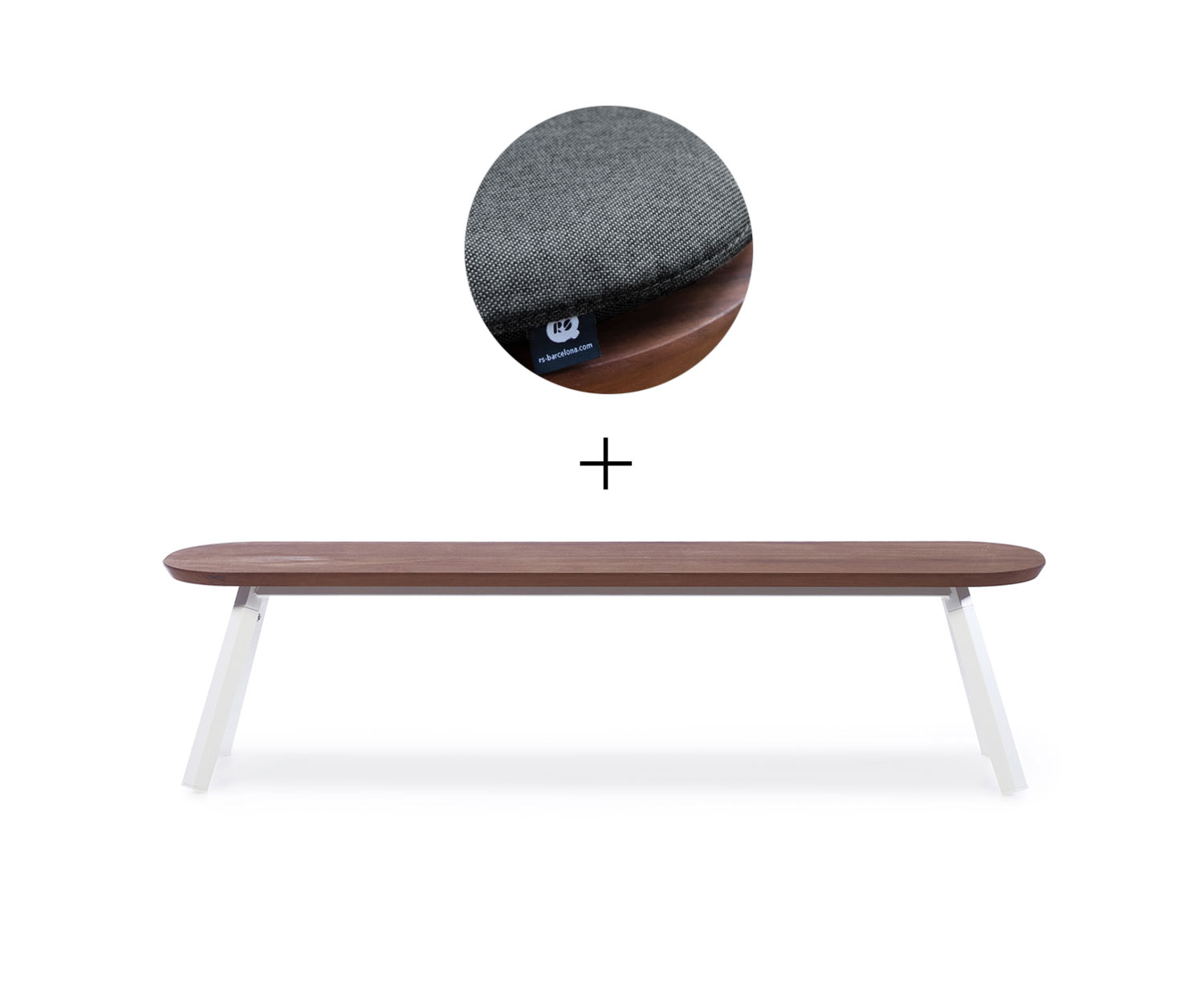 RS Barcelona Ping Pong Bank Wit 2x B180 cm Zwart Buiten RS Barcelona Ping Pong Bank Wit 2x B180 cm Zwart Buiten