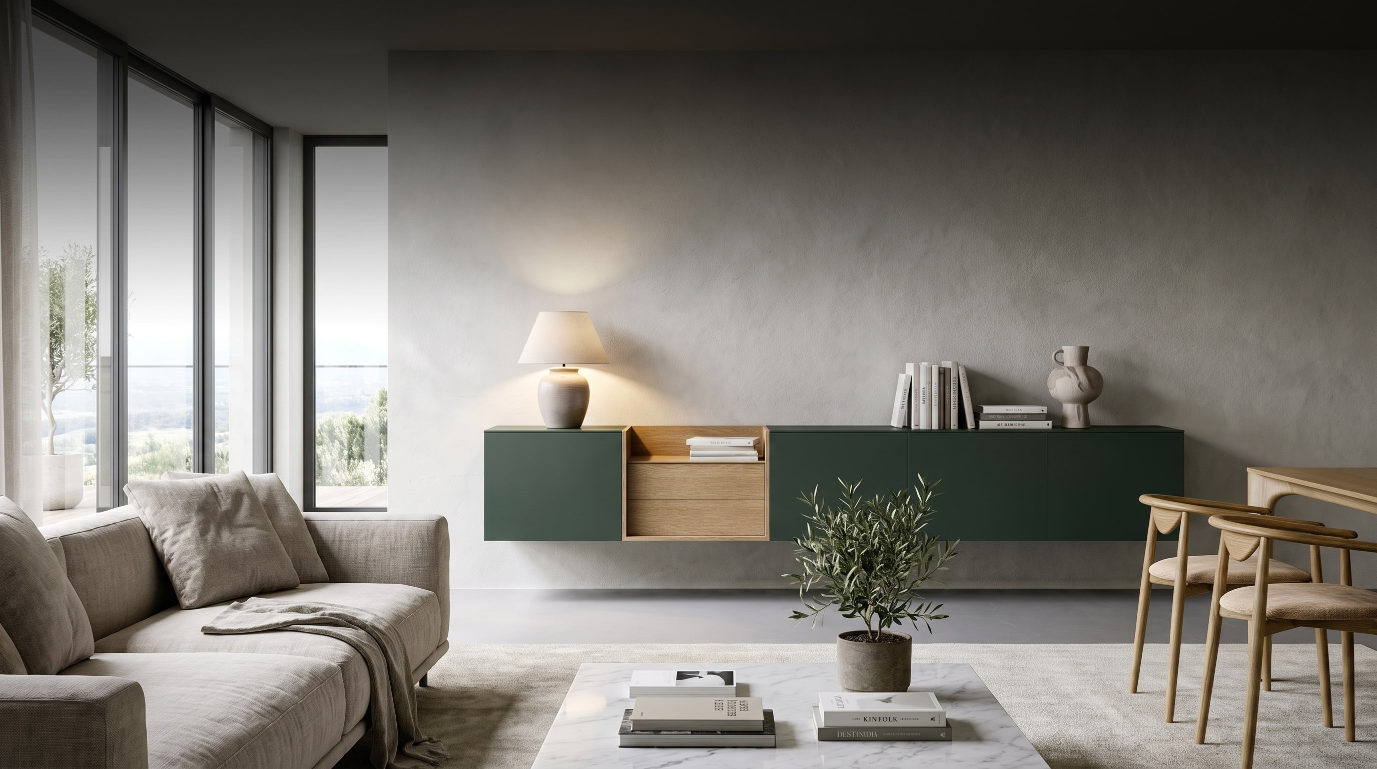 Sideboard stylen met warme tinten en keramiek: de expertgids