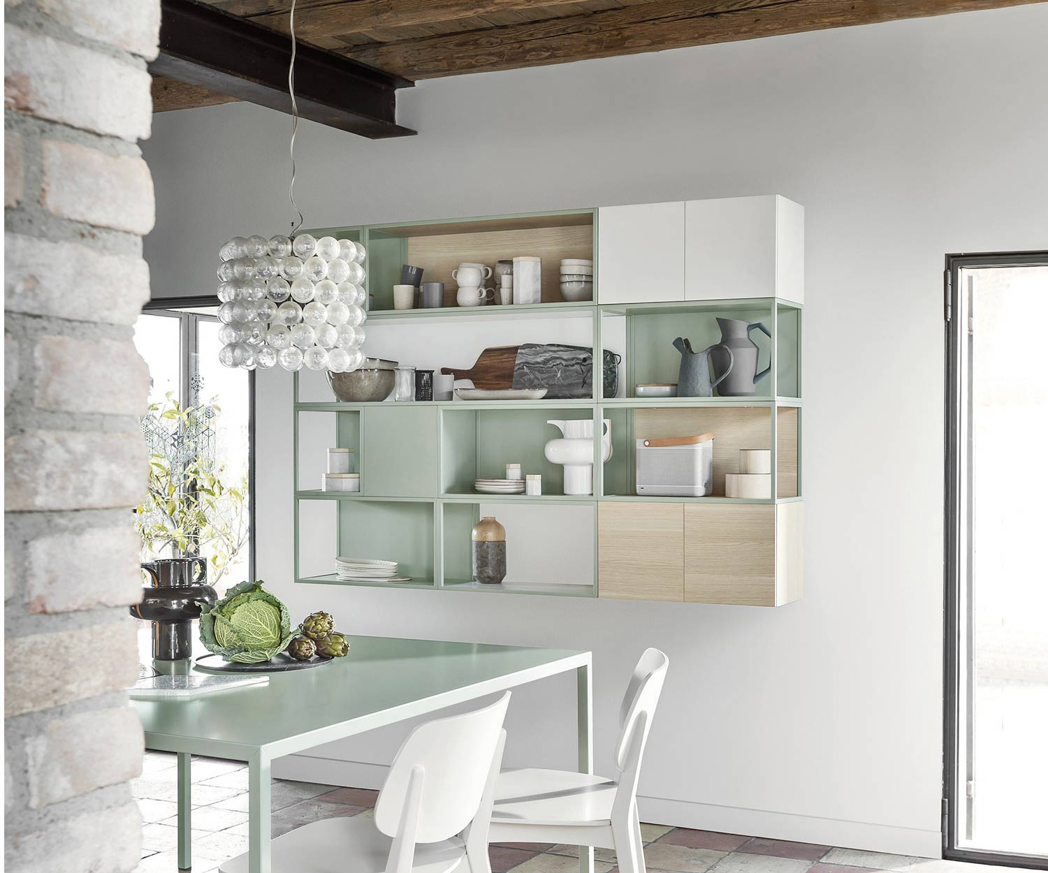 Moderne keuken wandplank Schets Moderne keuken wandplank Schets