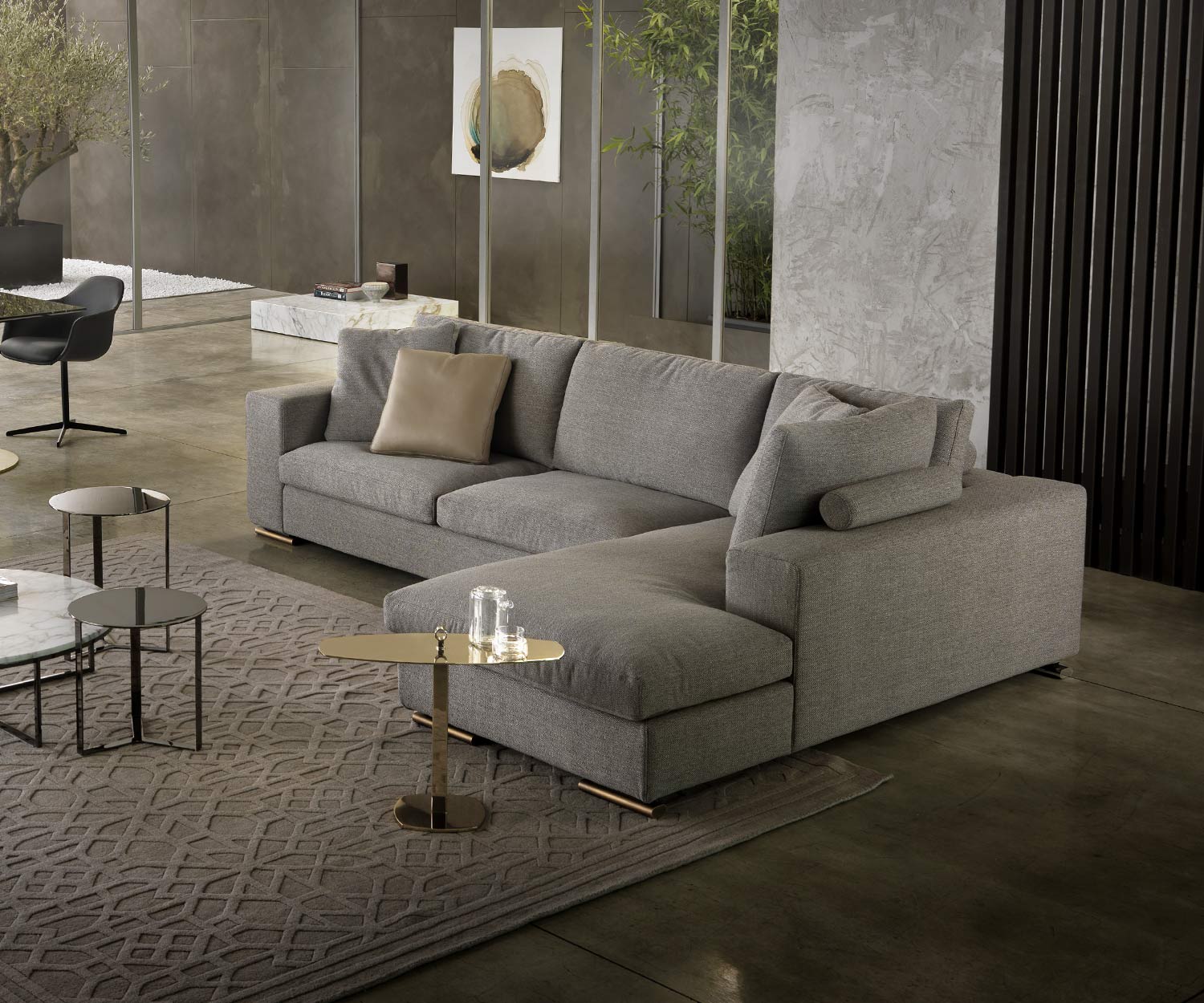 Exclusieve design hoekbank JAck van Marelli met chaise longue Exclusieve design hoekbank JAck van Marelli met chaise longue