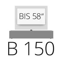 B 150 cm tot 50 inch TV