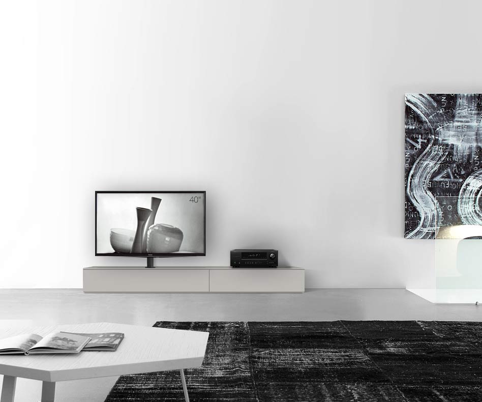 Design lowboard configurator met TV-houder basisbreedte 210 25,5 54,6 links mat lichtgrijs Design lowboard configurator met TV-houder basisbreedte 210 25,5 54,6 links mat lichtgrijs