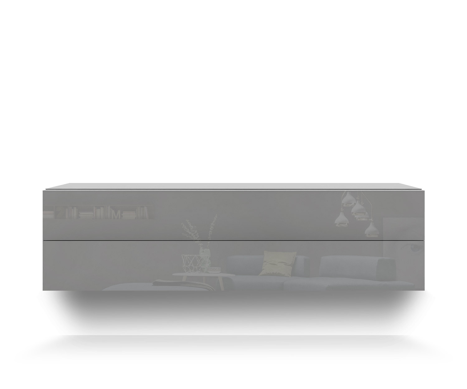 Novamobili Easy 2-zits wandmeubel B128 lichtgrijs430 Novamobili Easy 2-zits wandmeubel B128 lichtgrijs430