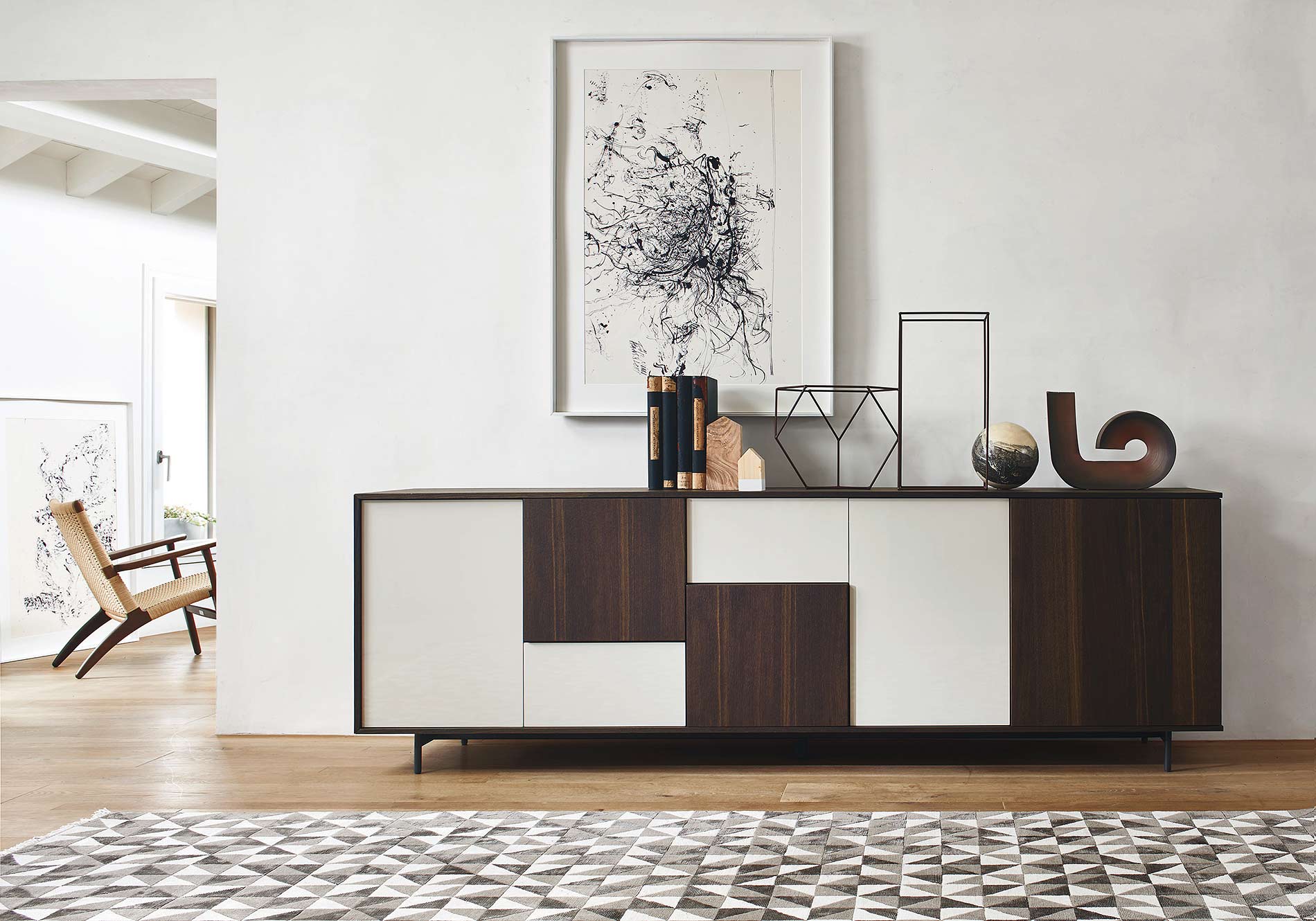 Dressoir hout laqué