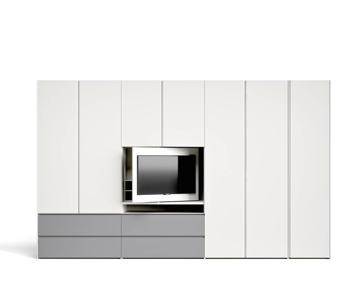 Moderne design kledingkast Gola TV-vakelement van Novamobili  Moderne design kledingkast Gola TV-vakelement van Novamobili