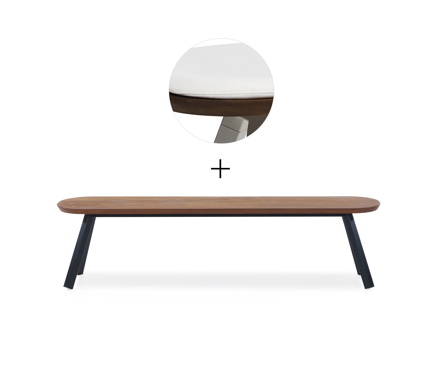 RS Barcelona Ping Pong Bank Zwart B180 cm Wit Buiten RS Barcelona Ping Pong Bank Zwart B180 cm Wit Buiten