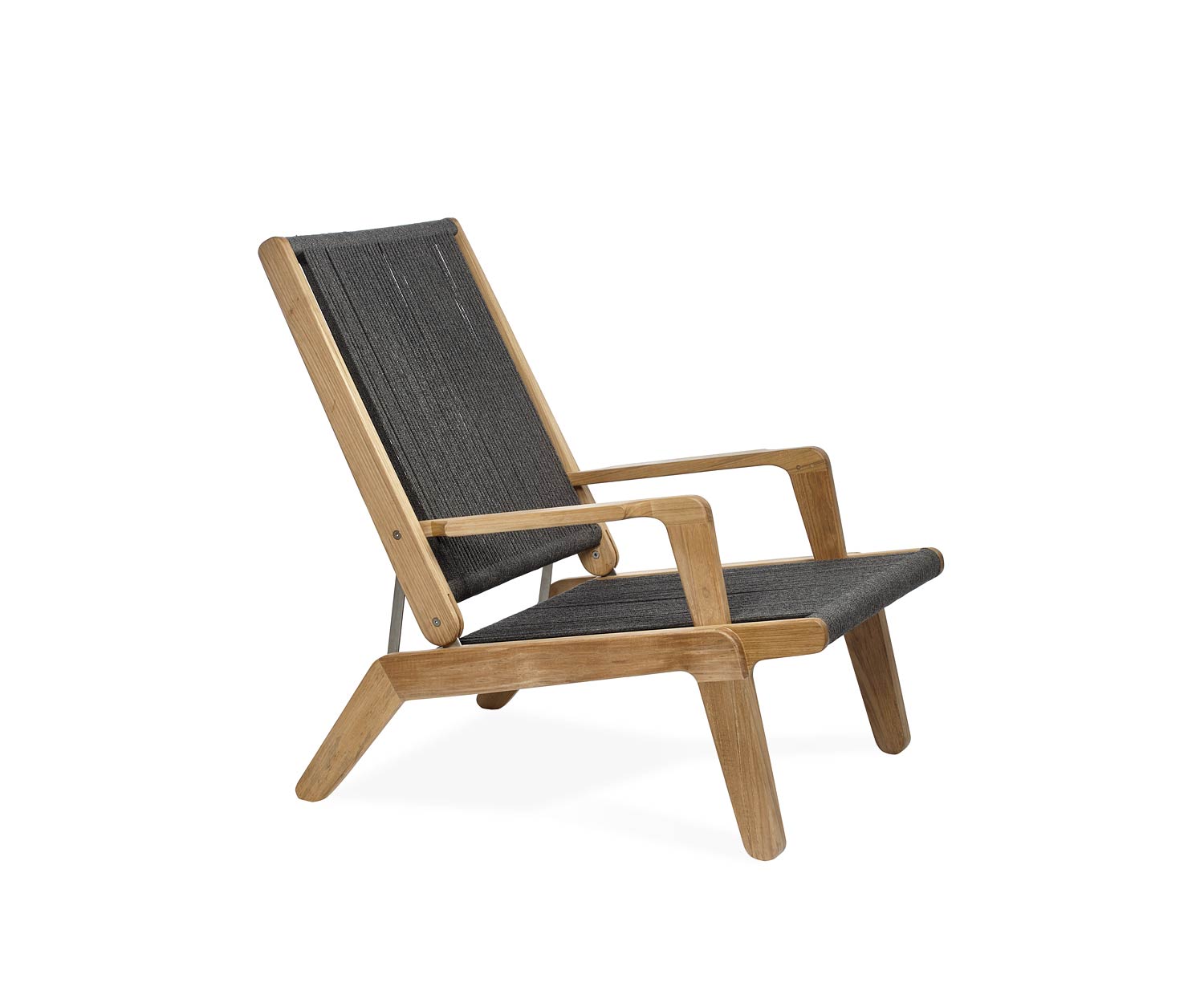 Oasiq Skagen design loungestoel in teak met touwbekleding Oasiq Skagen design loungestoel in teak met touwbekleding