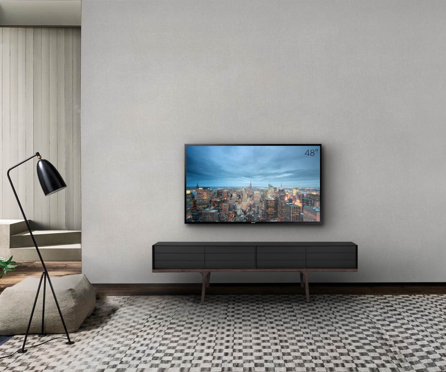 Design TV design lowboard van al2 in de woonkamer met TV Design TV design lowboard van al2 in de woonkamer met TV