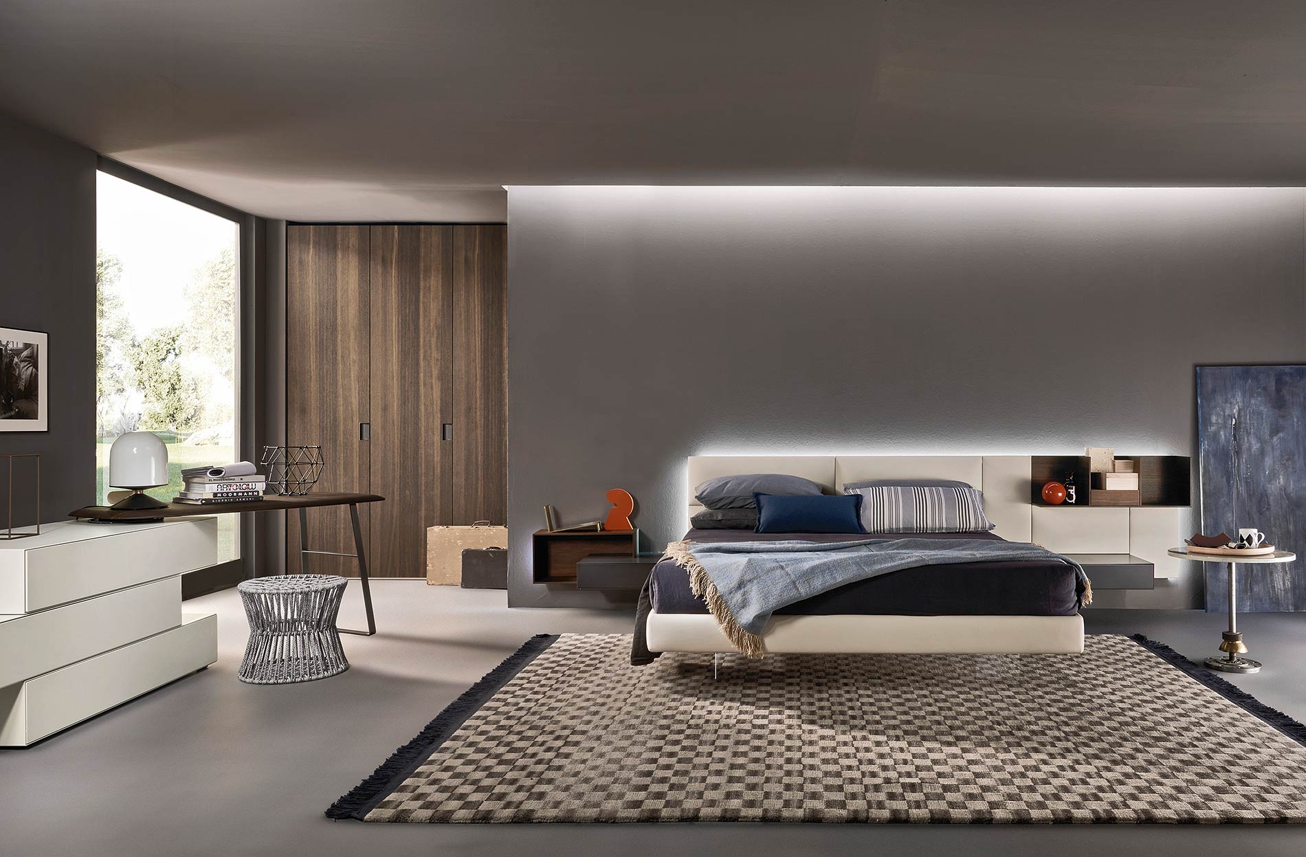 design slaapkamer met zwevend bed