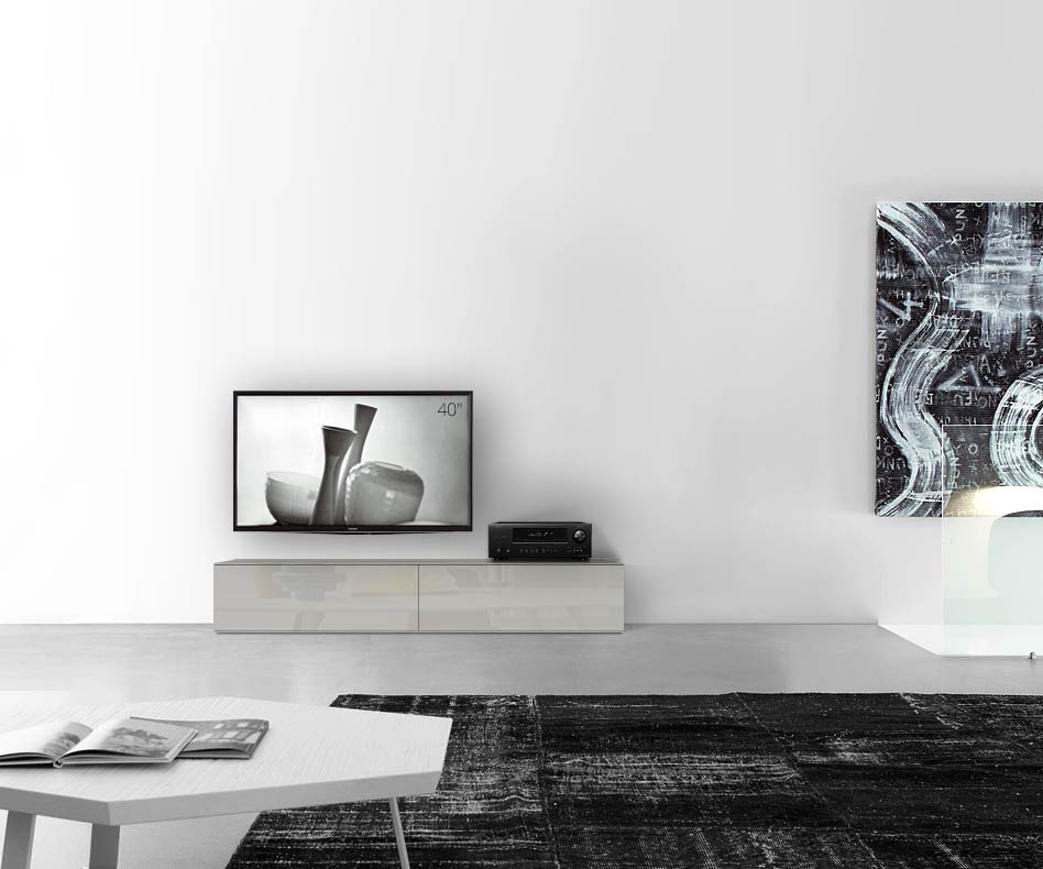 /Design lowboard vloer B180 H35 glanzend lichtgrijs /Design lowboard vloer B180 H35 glanzend lichtgrijs