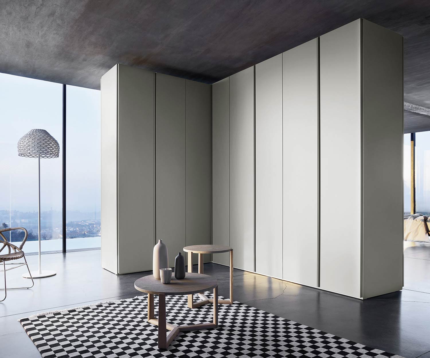 Moderne Livitalia Design kledingkast Sinua hoekkast Moderne Livitalia Design kledingkast Sinua hoekkast