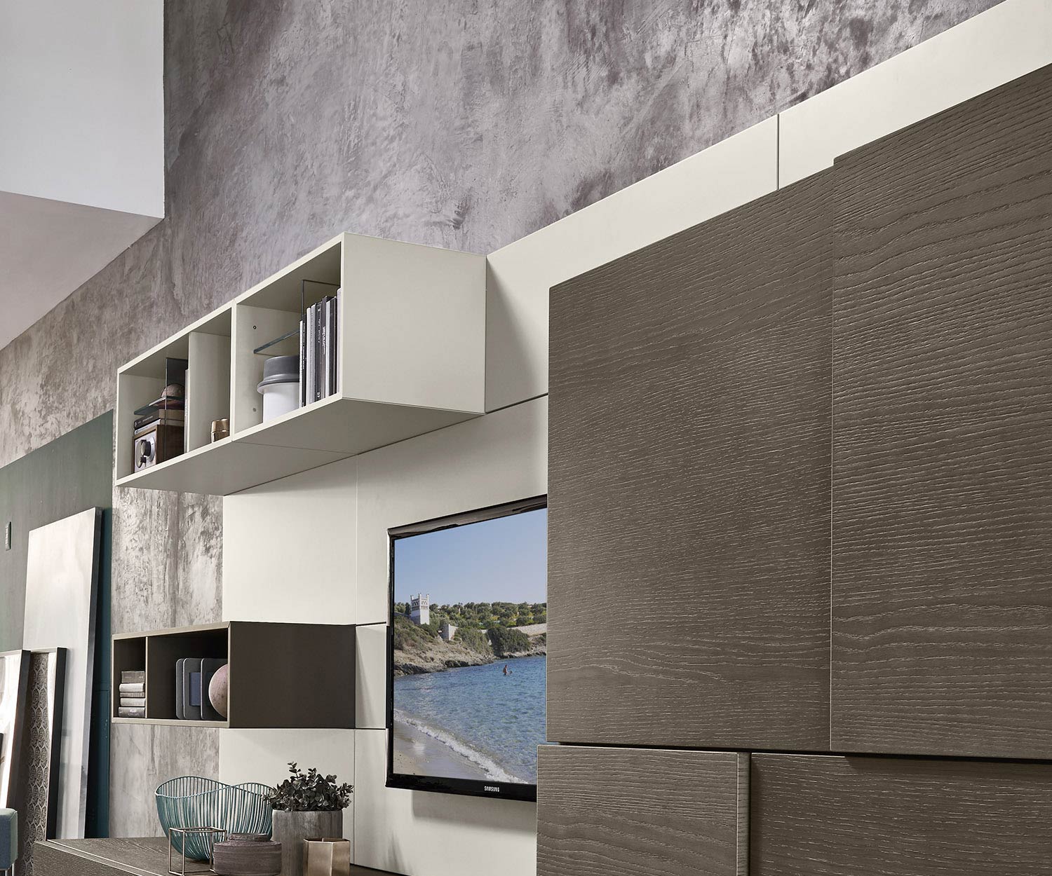 Hoogwaardige Livitalia Design-hangelement C34 in detail met zicht op het wandpaneel Hoogwaardige Livitalia Design-hangelement C34 in detail met zicht op het wandpaneel